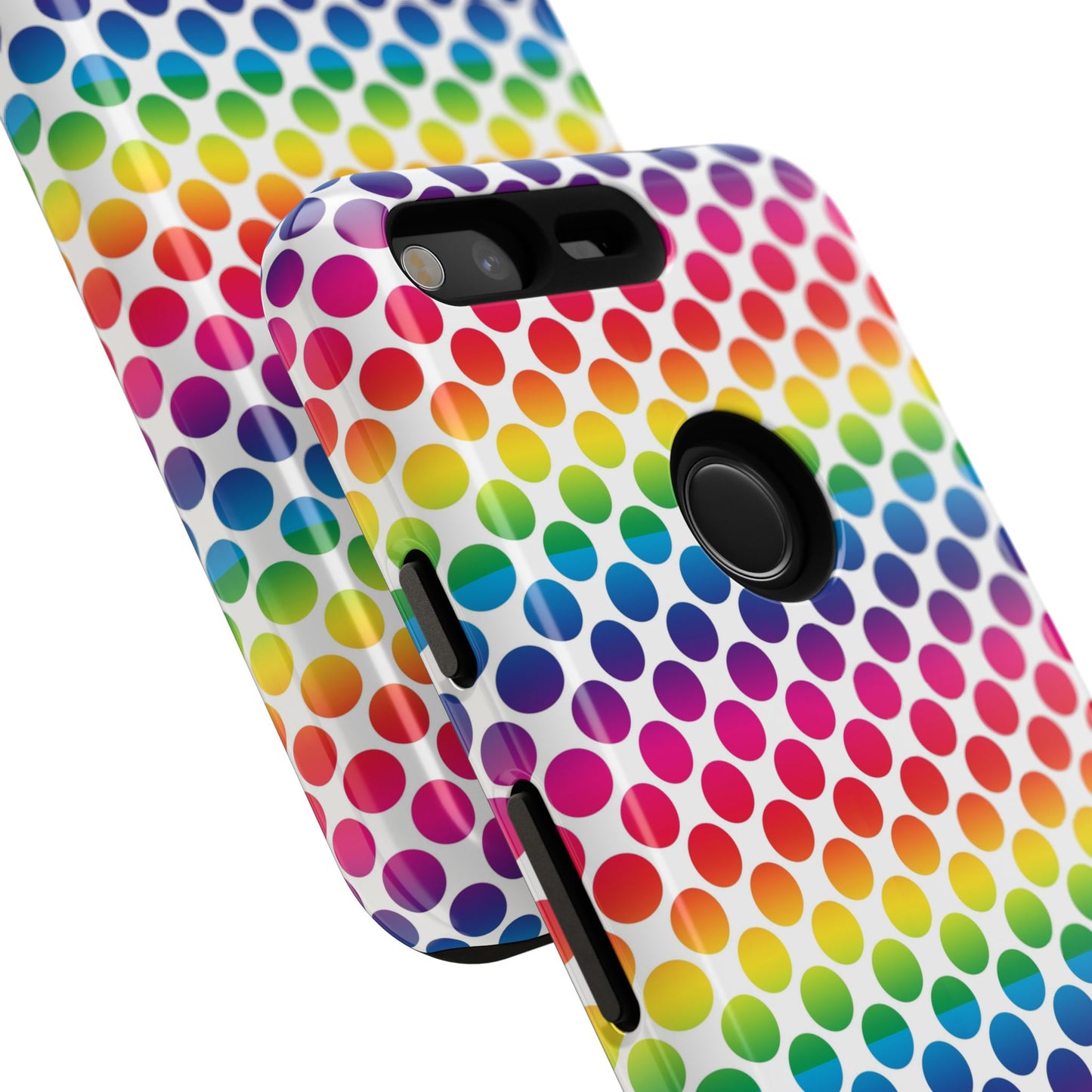 Rainbow Dot Phone Case, Colorful Phone Cover, Fun Phone Accessory, Gift for Friends, Trendy Mobile Case