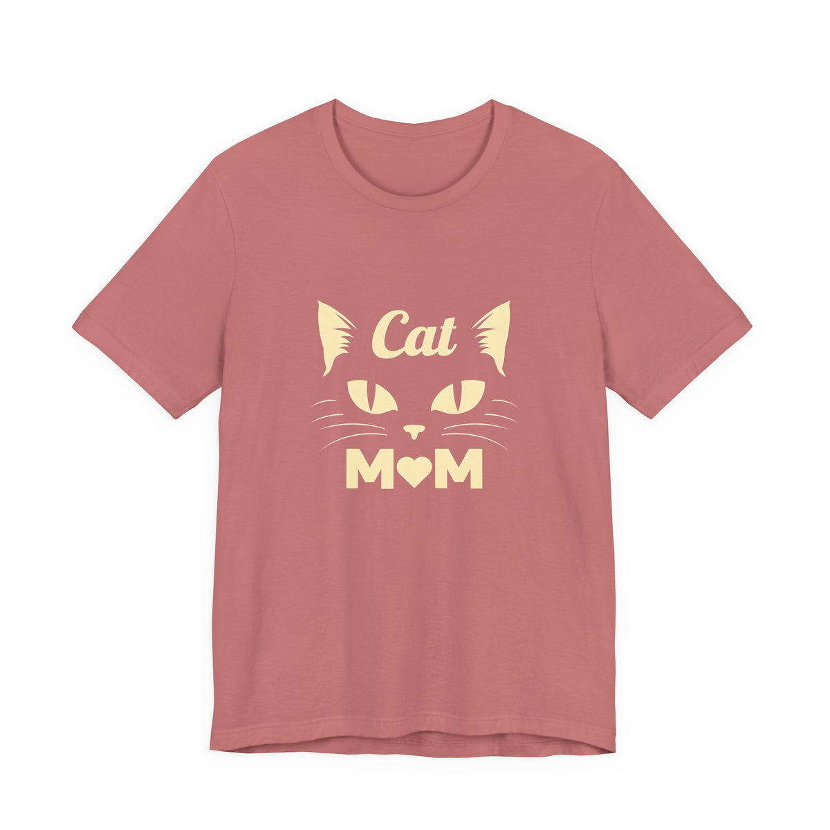 Cat Mom T-Shirt — Cute Cat Face Graphic Tee for Cat Lovers