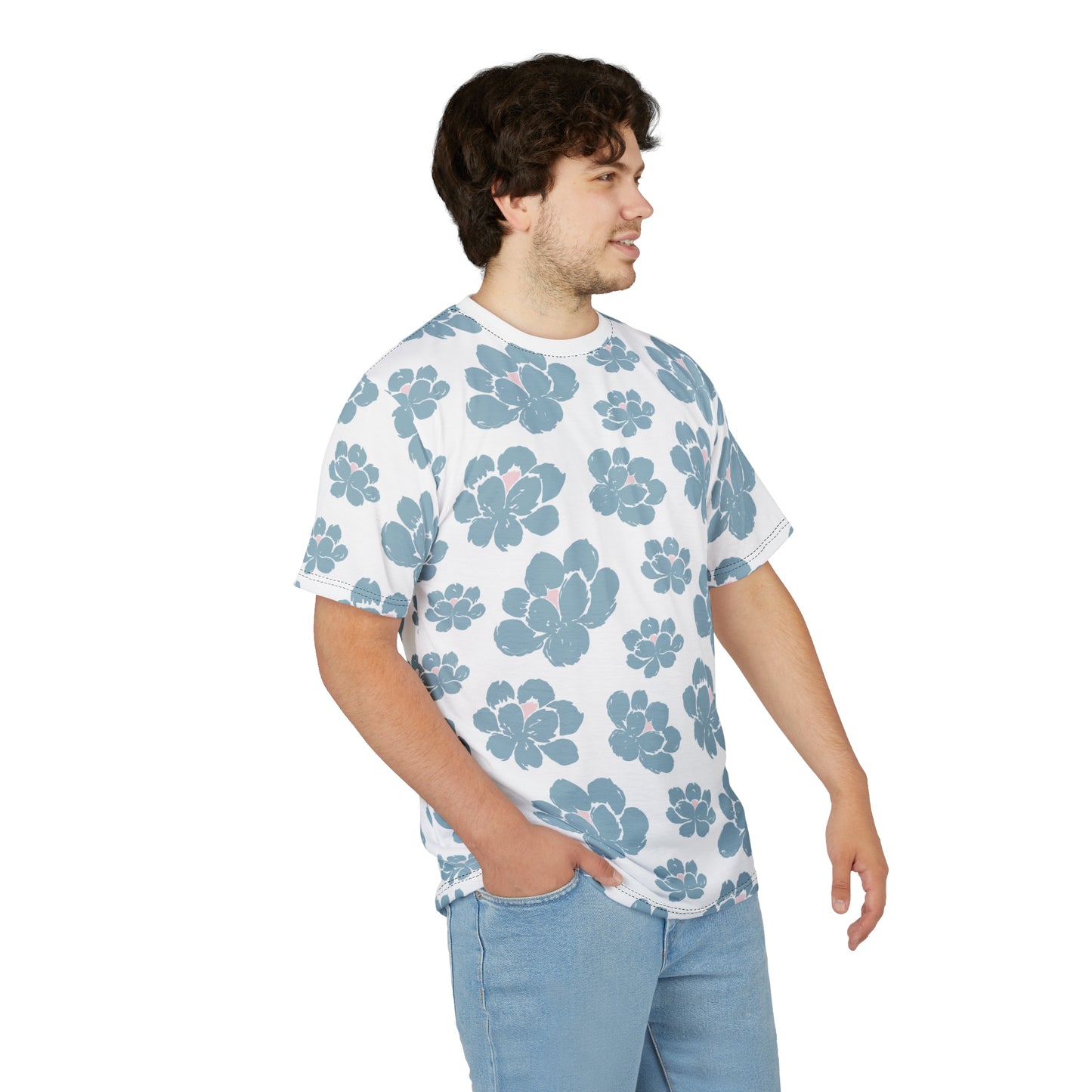Floral Unisex Cut & Sew Tee: Breezy, Stylish, Casual Wear, Perfect for Spring & Summer, Gift for Nature Lovers, Everyday Comfort Tee