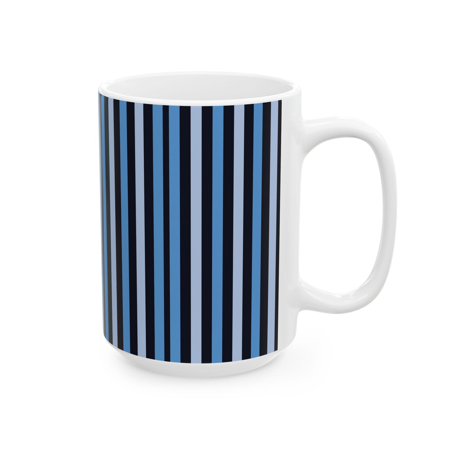 Modern Striped Ceramic Mug - Stylish Coffee Cup, Cute Gift, Office Decor, Birthday Present, Beverage Holder