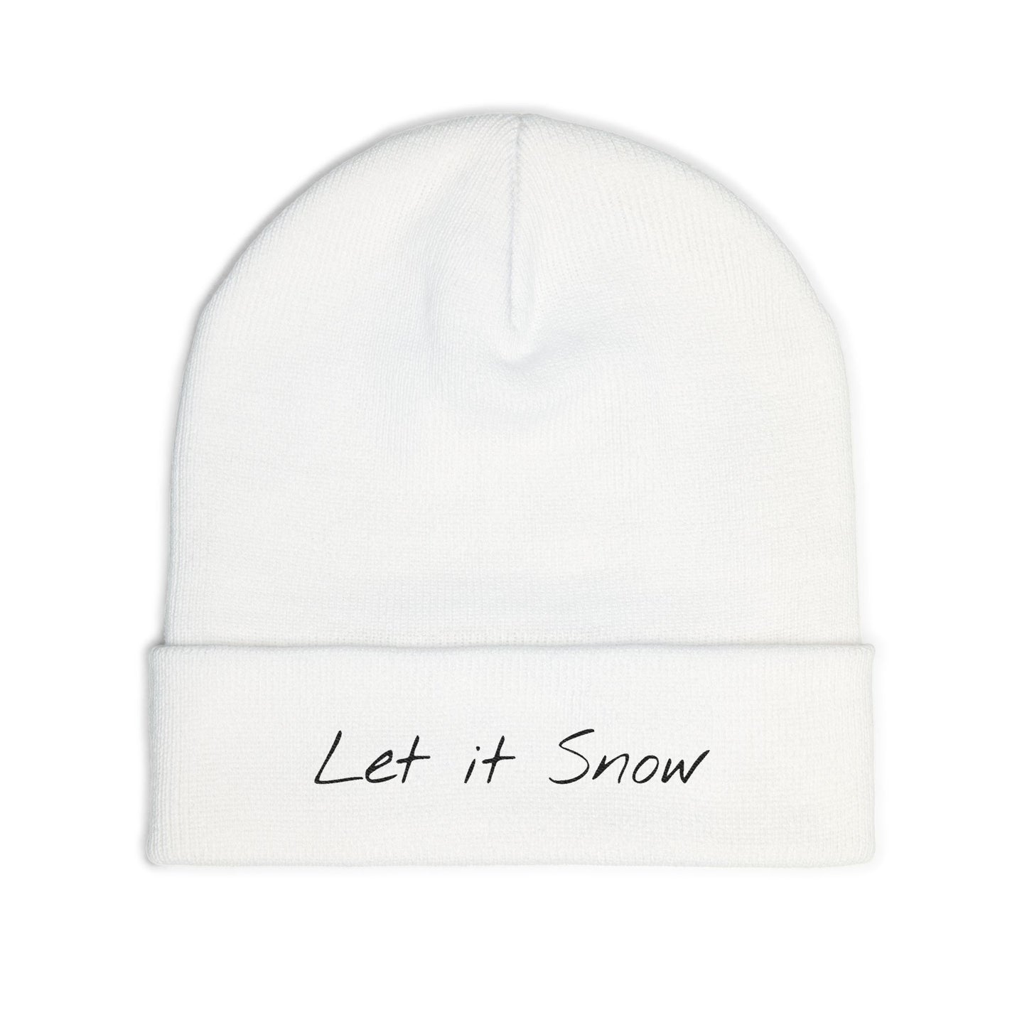 Knit Beanie Let it Snow