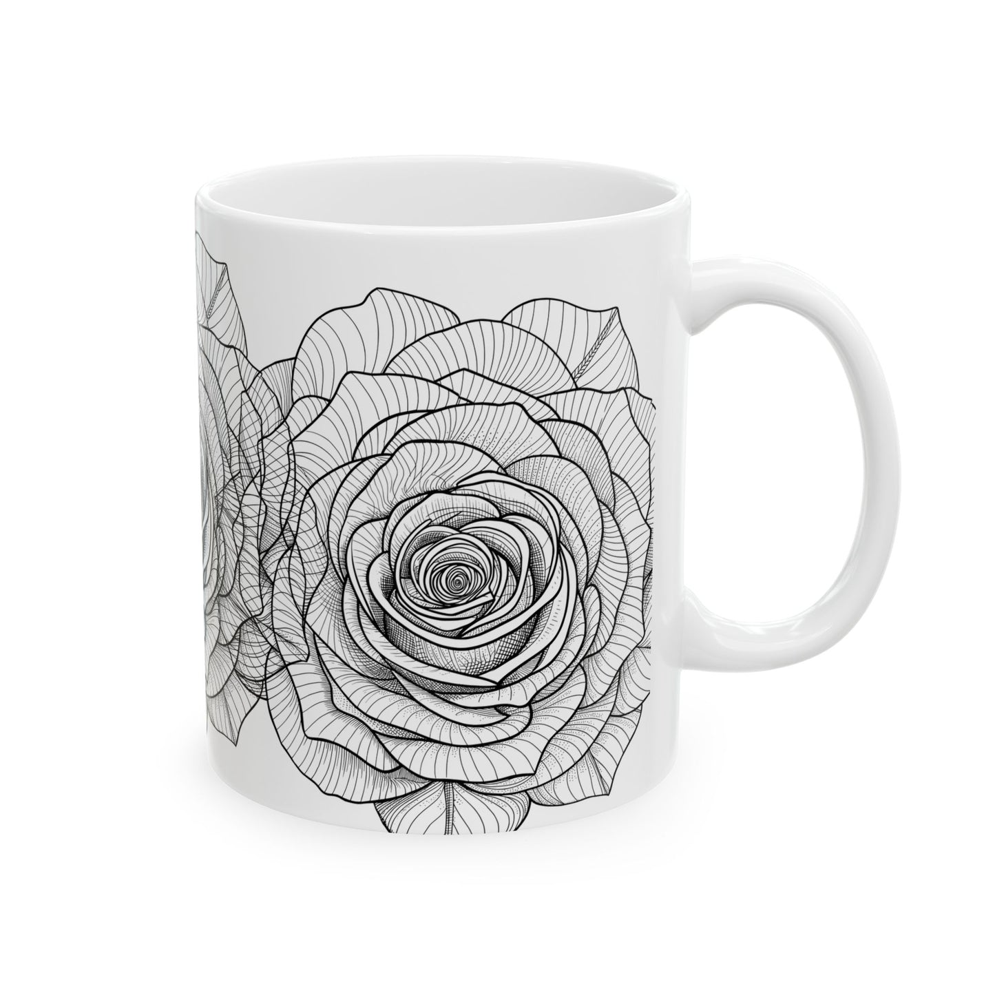 Elegant Floral Ceramic Mug - Perfect for Coffee Lovers, Tea Enthusiasts, Housewarming Gift, Mother's Day Present, Home Decor