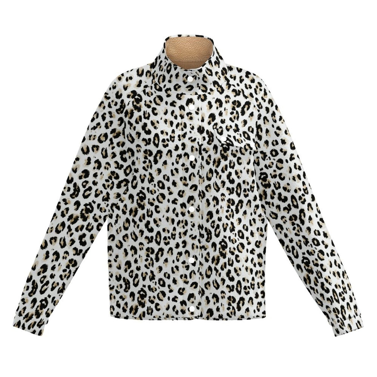 Stand-up Collar Fleece Casual Jacket