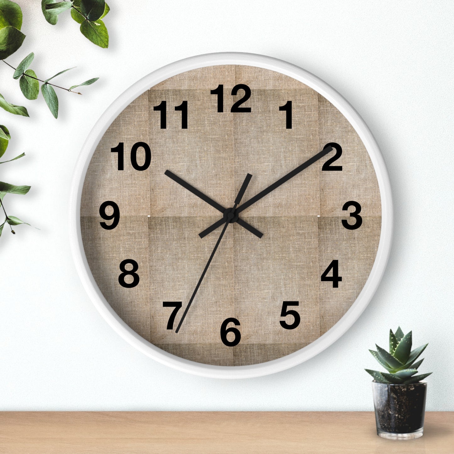 Minimalist Natural Wall Clock | Rustic Decor, Timeless Home Accent, Gift for Housewarming, Boho Vibe, Modern Design