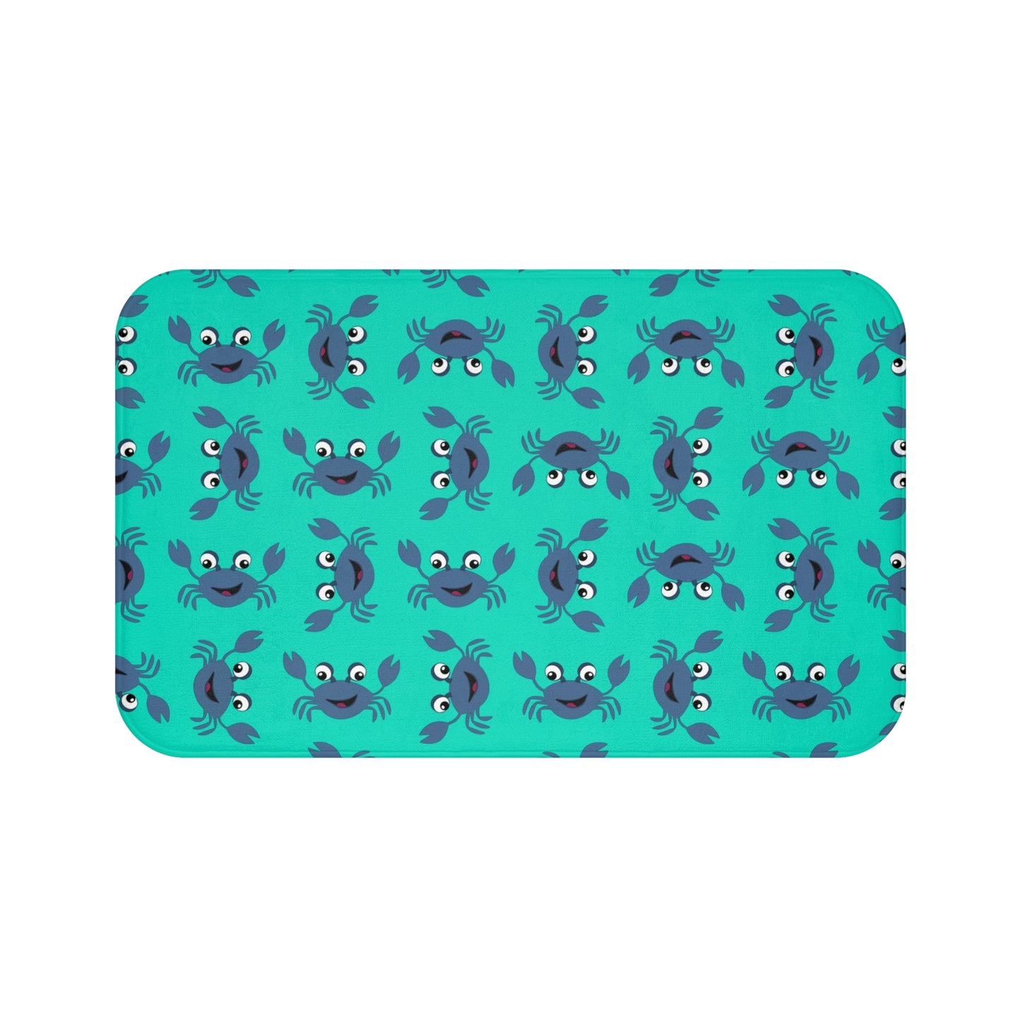 Cute Crab Bath Mat, Coastal Bathroom Decor, Non-Slip Floor Mat, Kids Bathroom Accessory, Summer Beach Theme