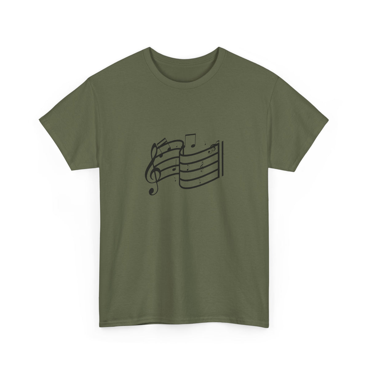 Music Notes T‑Shirt — Minimalist Sheet Music Tee for Musicians & Music Lovers