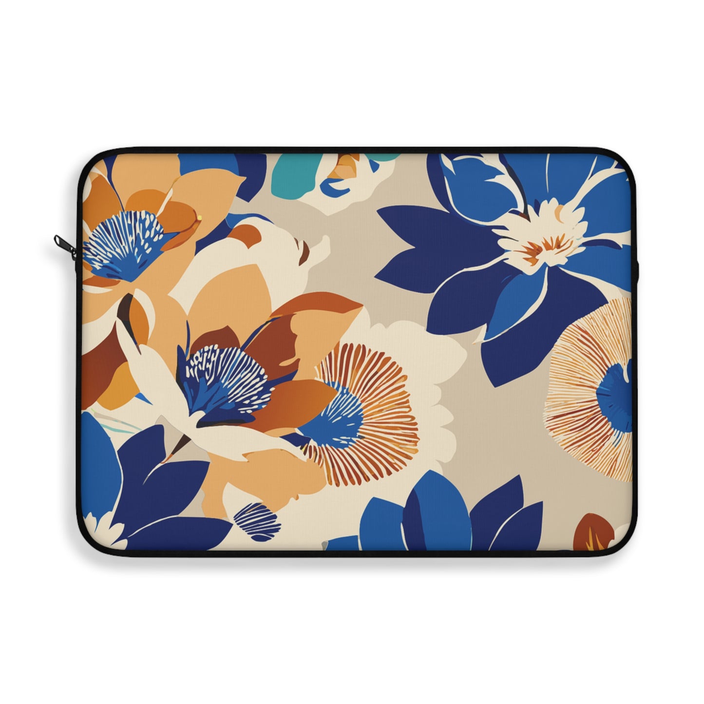Floral Laptop Sleeve, Stylish Computer Case, Modern Floral Design, Gift for Students, Tech Accessories