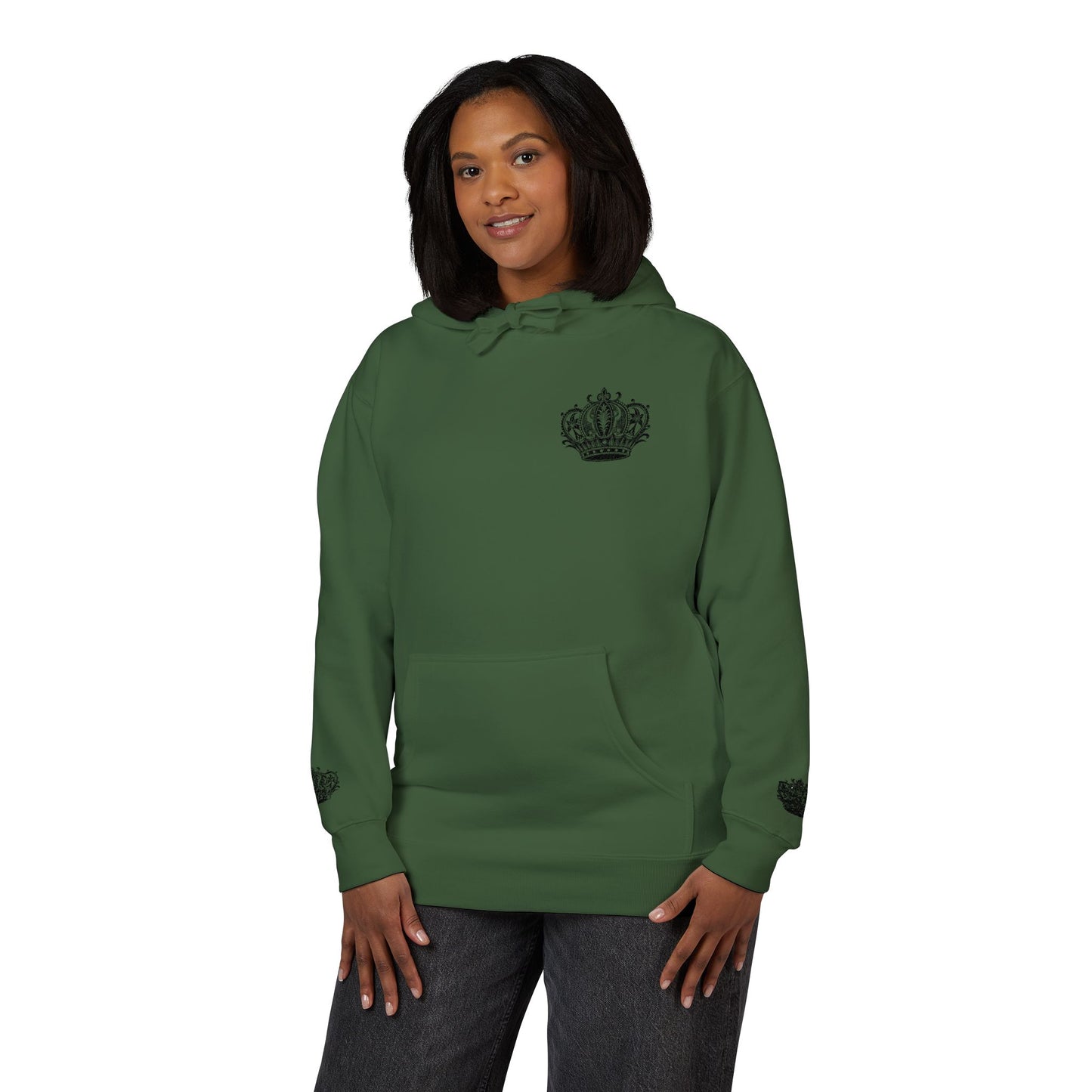 Crown Floral Unisex Fleece Hoodie | Cozy Streetwear, Perfect Gift for Him & Her, Autumn Fashion, Casual Wear, Trendy Outfit