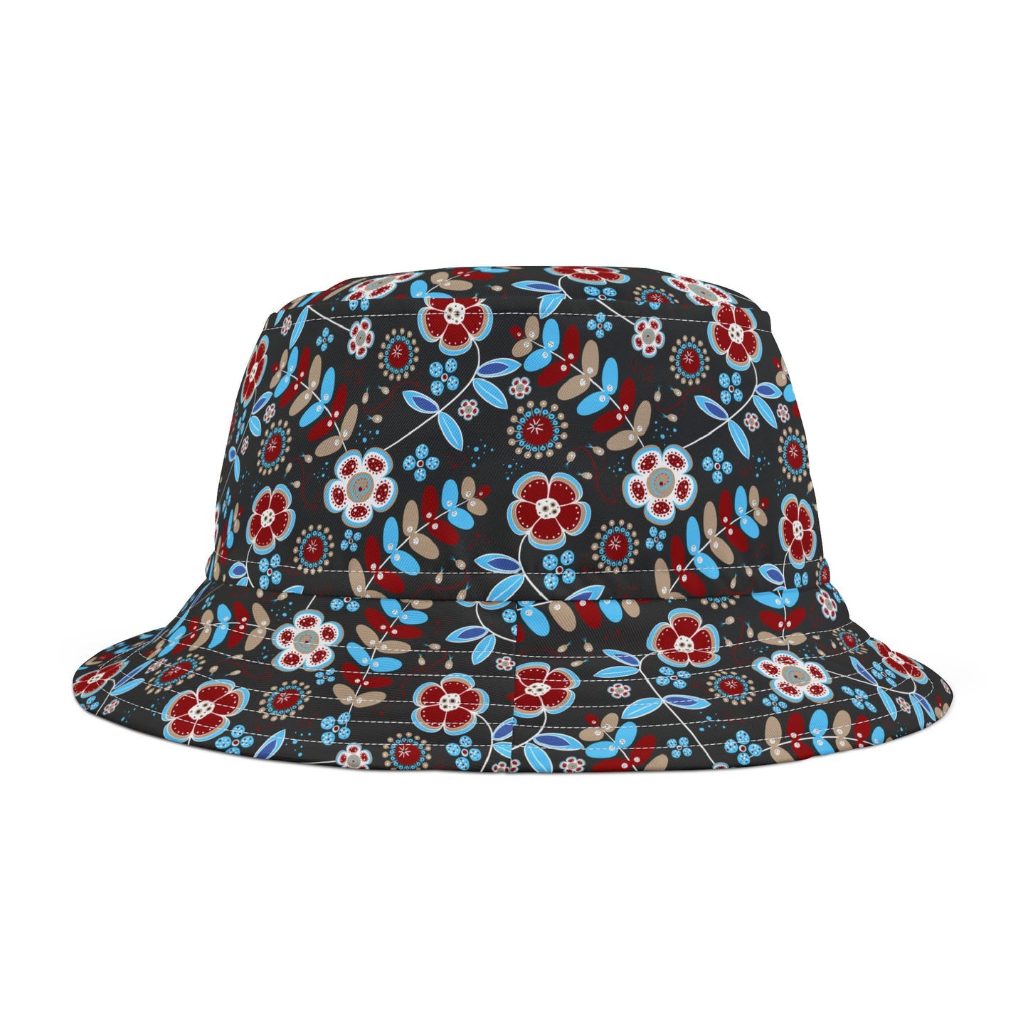 Floral Print Bucket Hat - Summer Accessory, Beach Hat, Festival Gear, Unisex Hat, Gift for Her, Outdoor Wear