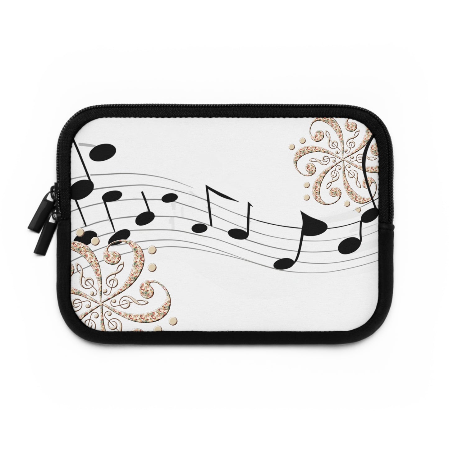 Musical Notes Laptop Sleeve | Perfect Gift for Music Lovers, Stylish Tech Accessory, Holiday Gift, Decor for Home Office, Music-Themed