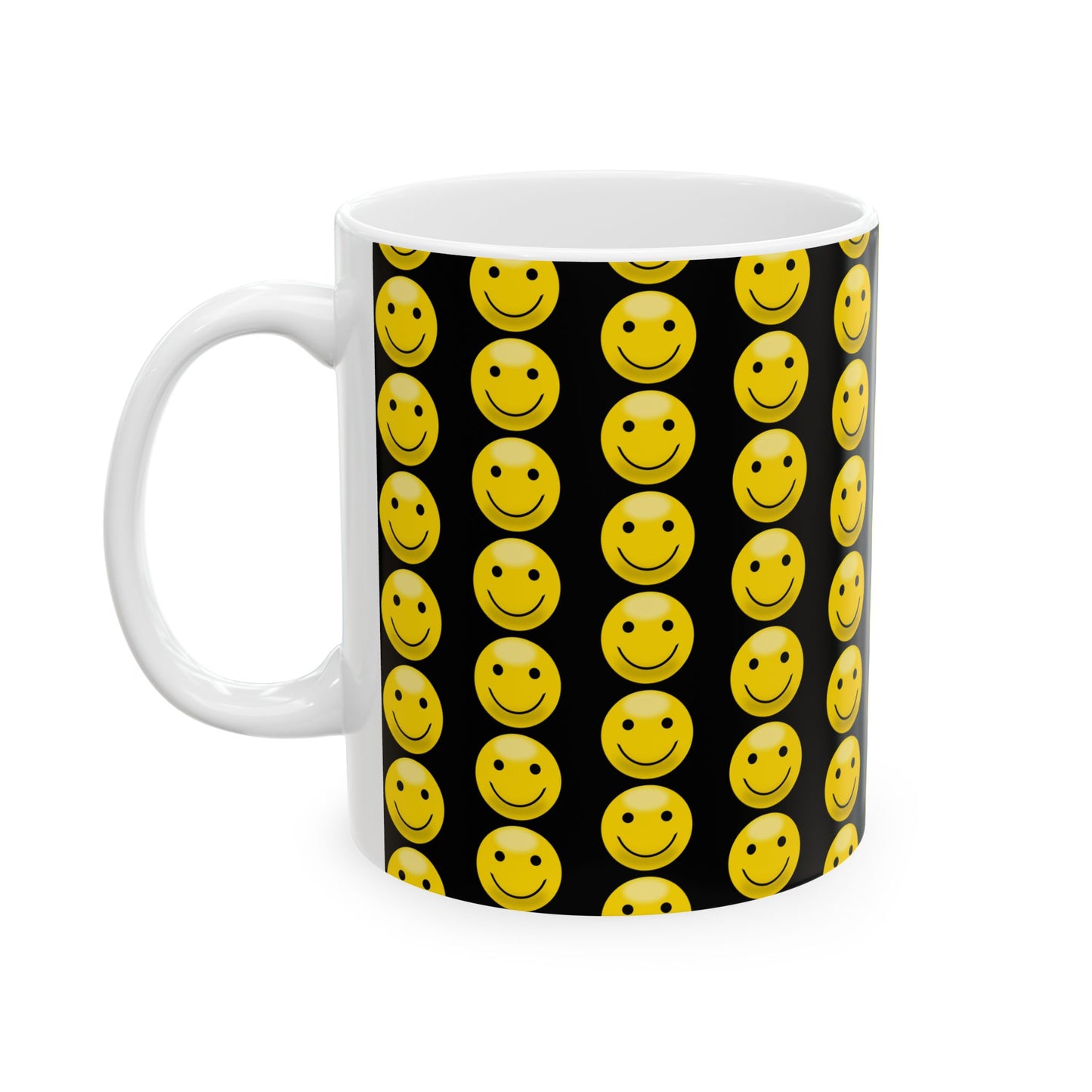 Smiley Face Ceramic Mug, Cheerful Coffee Cup for Happiness, Unique Gift for Friends, Birthday or Holiday Joy, Positive Vibes