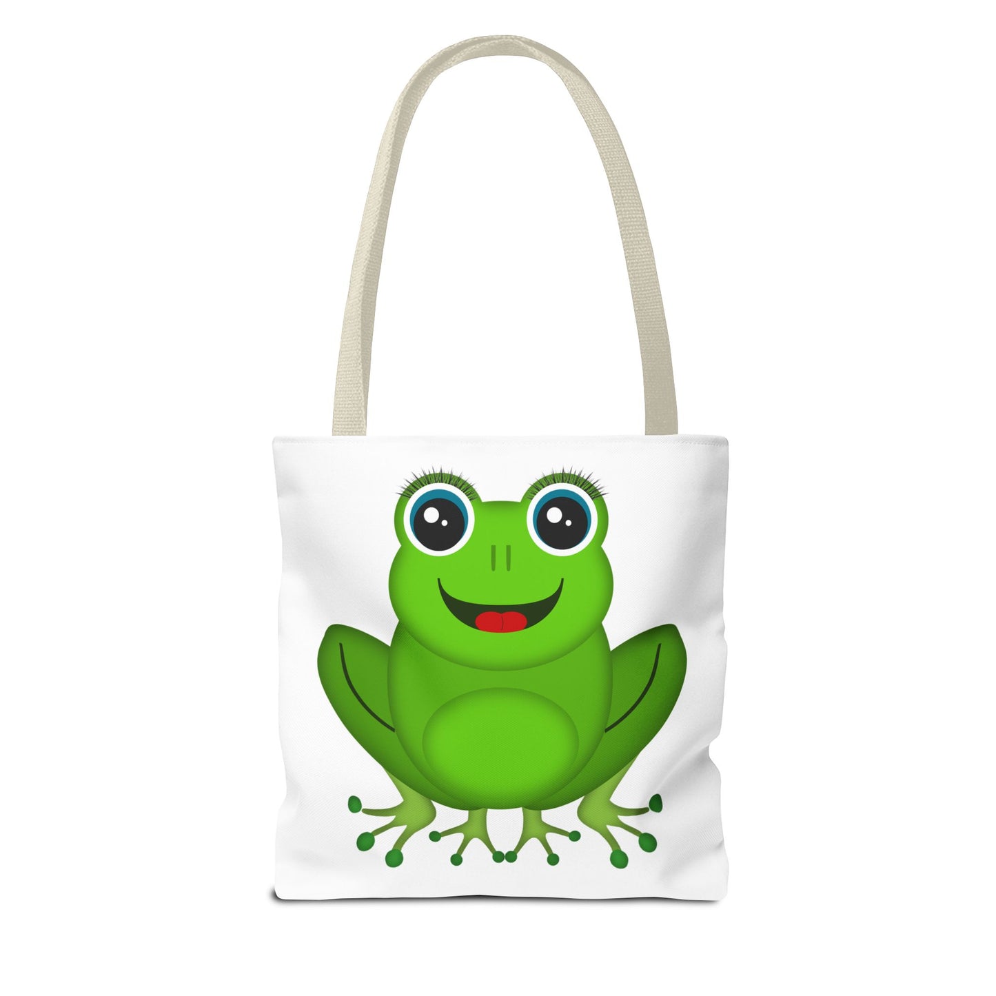 Cute Frog Tote Bag, Eco-Friendly Shopping Bag, Fun Gift for Kids, Frog Lovers, Bag for Nature Outings, Unique Frog Design