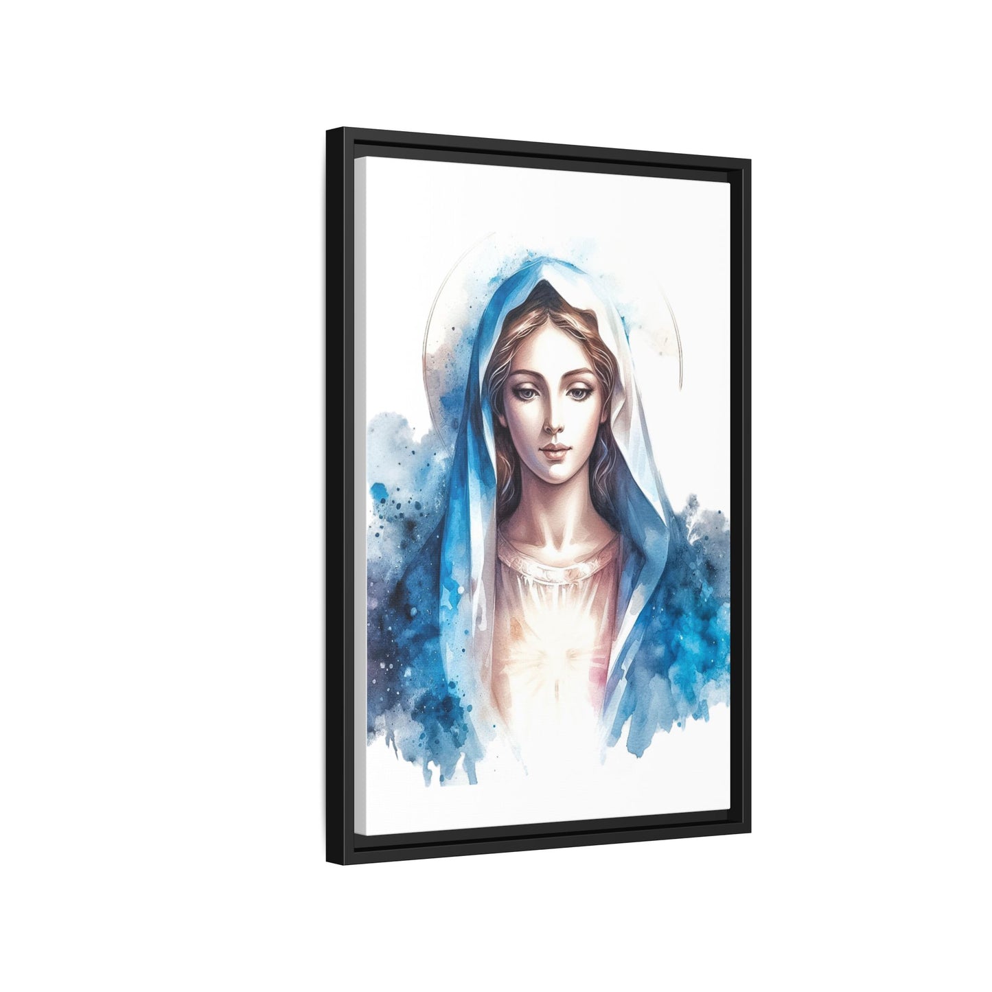 Framed Canvas Art Print, Spiritual Decor, Religious Artwork, Wall Decor, Gift for Faith, Elegant Home Decoration