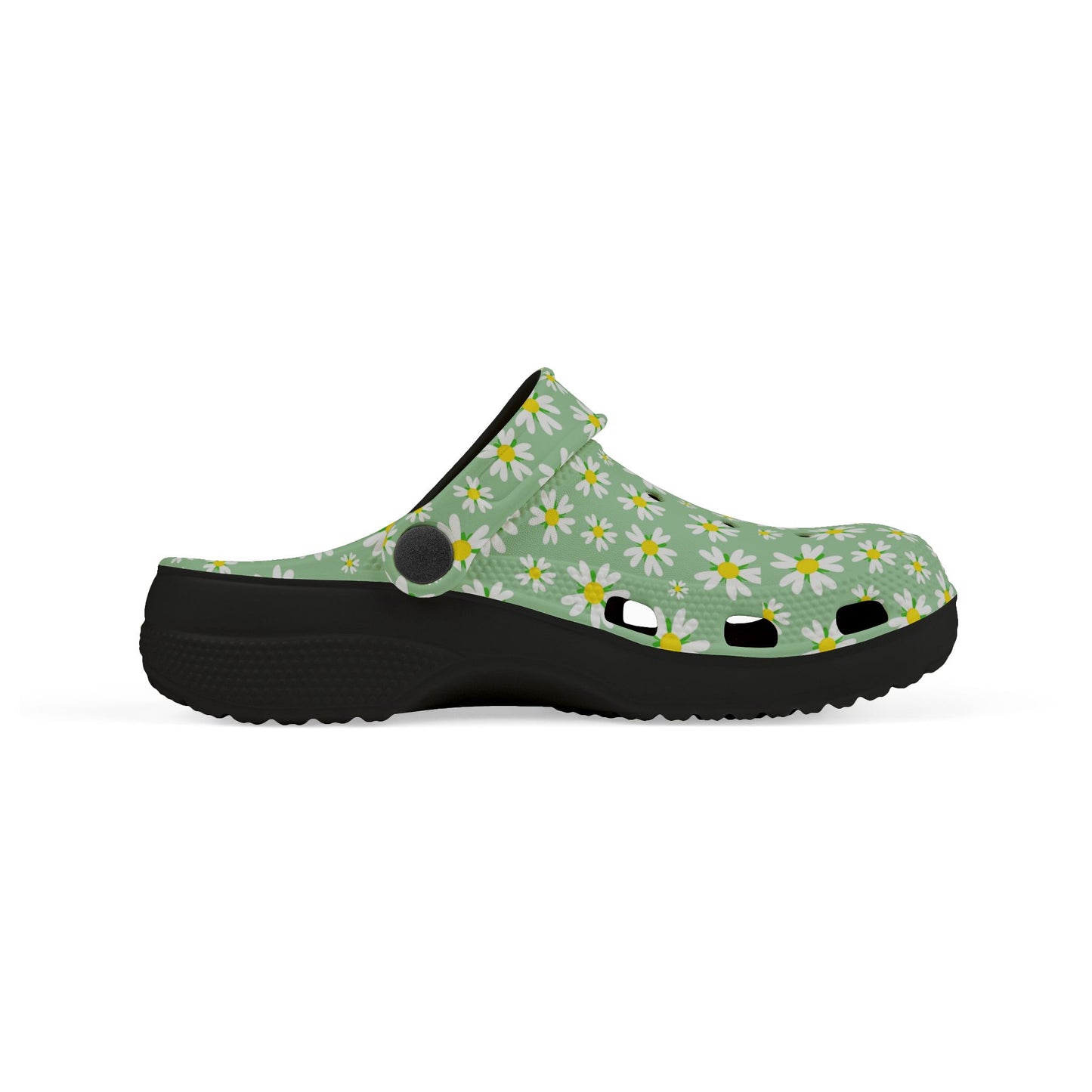 Kids' Floral Print EVA Clogs - Comfortable Garden Shoes, Summer Footwear, Playtime Slippers, Flowers Design, Spring Fashion