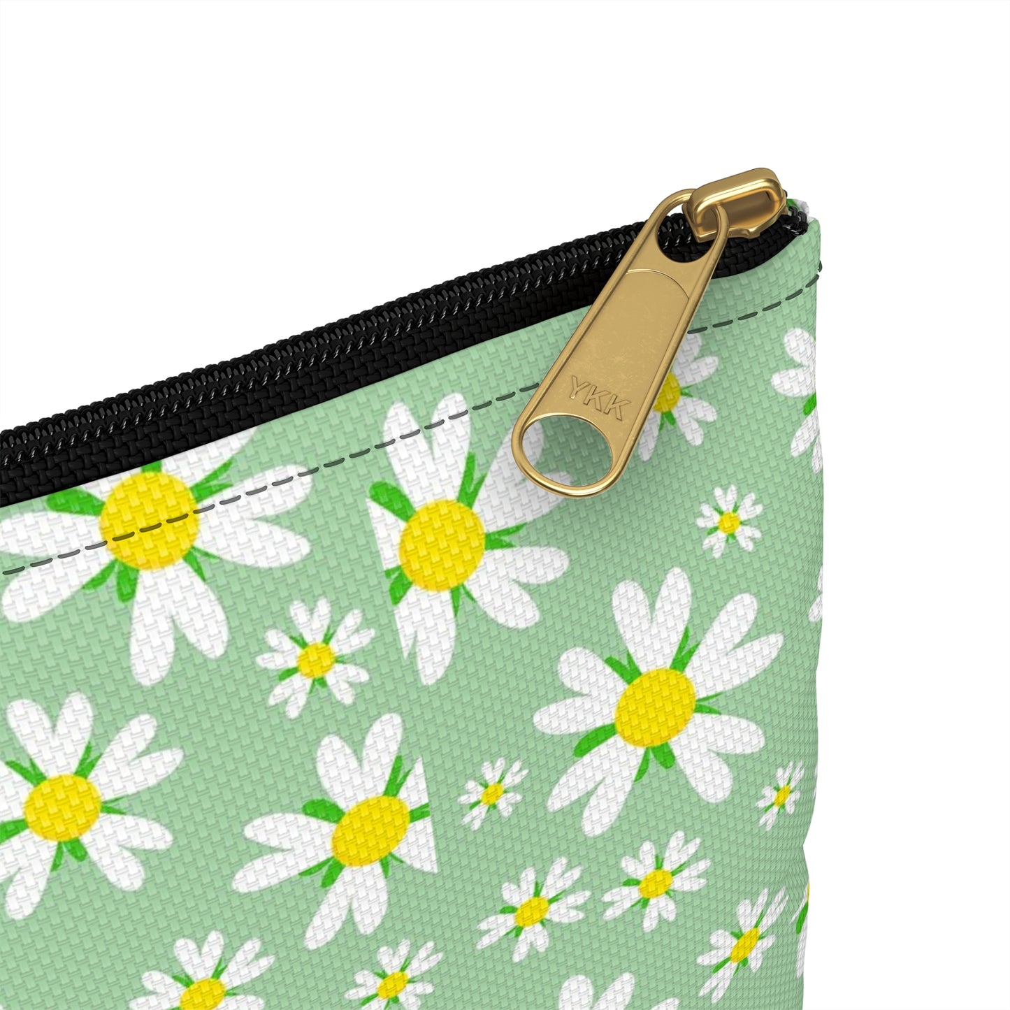 Floral Accessory Pouch for Organizing Essentials, Travel Makeup Bag, Spring Floral Zip Bag, Cute Gift for Women, Daisy Print Clutch