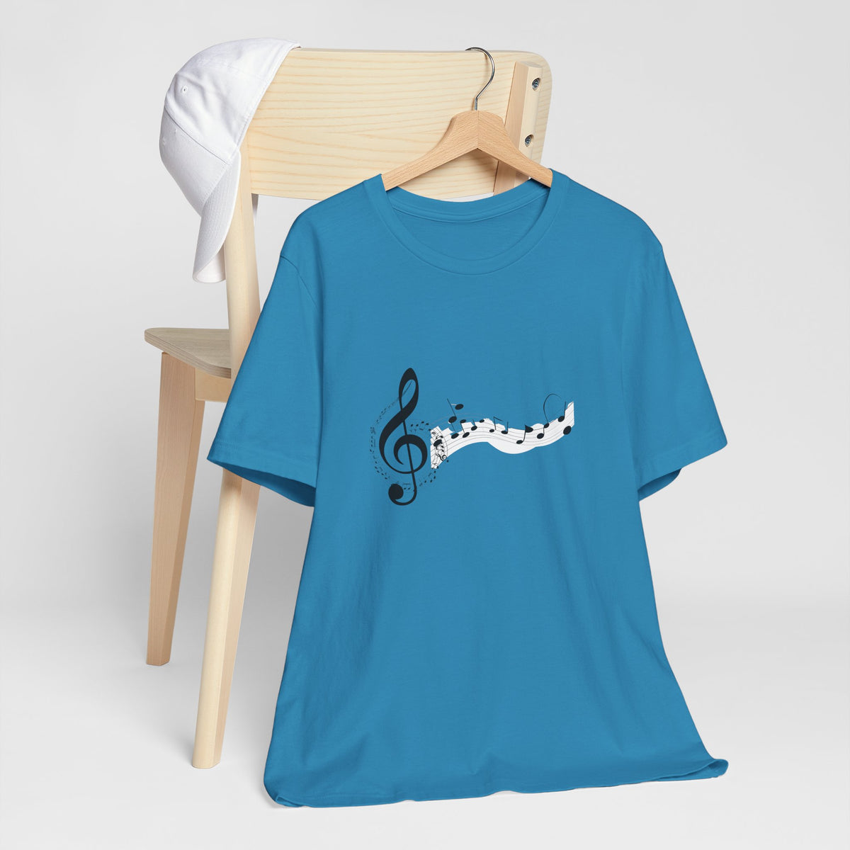 Musical Notes Short Sleeve Tee for Music Lovers