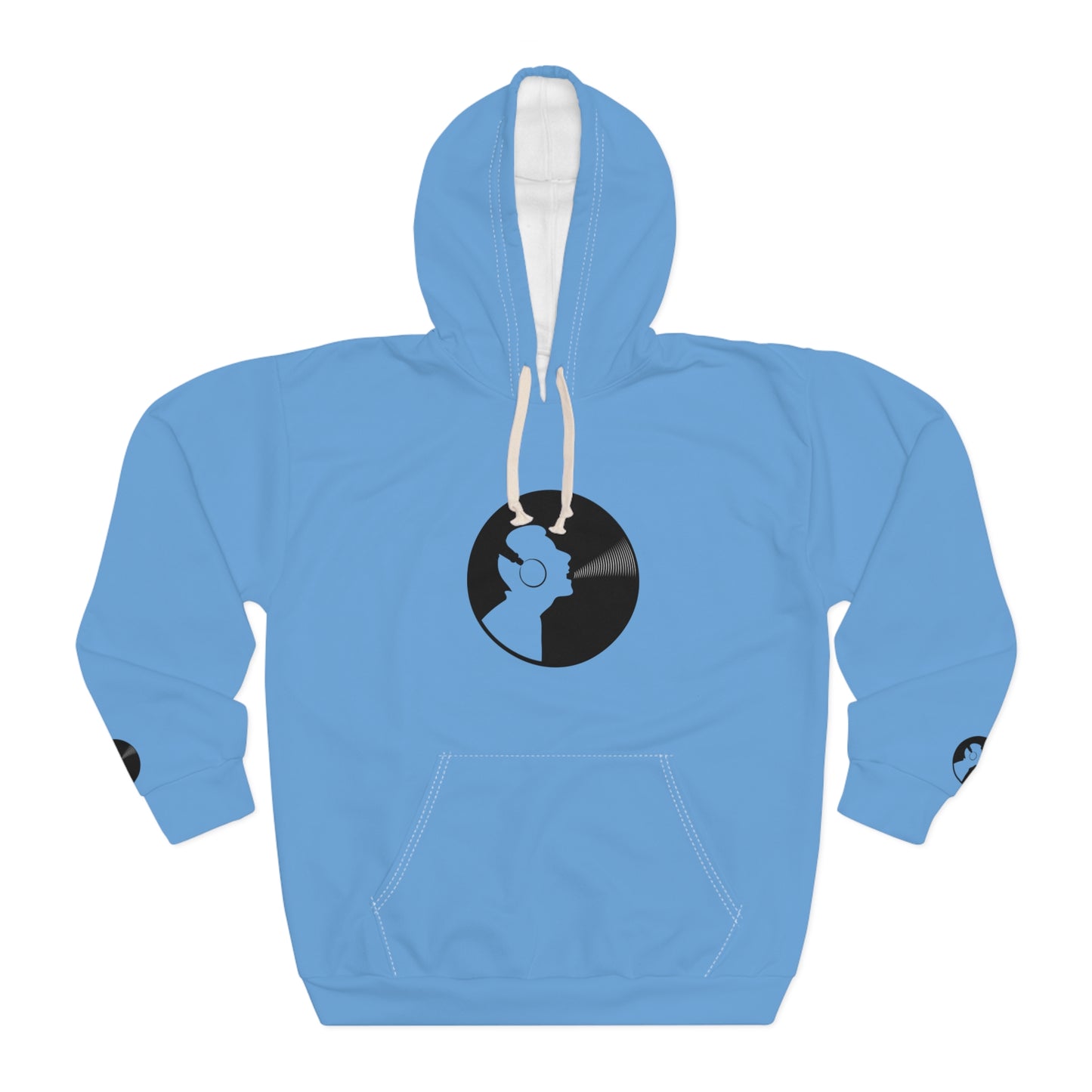 Vinyl Record Silhouette Hoodie | Unisex Pullover Sweatshirt, Music Lover Gift, Retro Style, Cozy Wear, Casual Hoodie