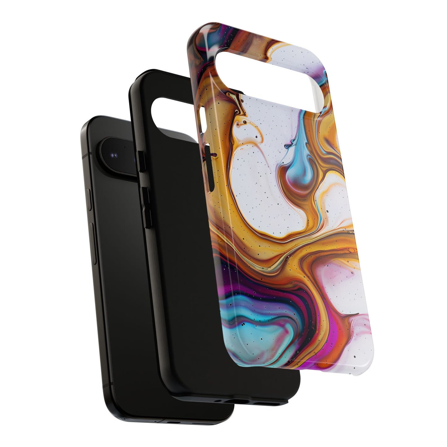 Artistic Phone Case, Tough Cases with Colorful Marble Design