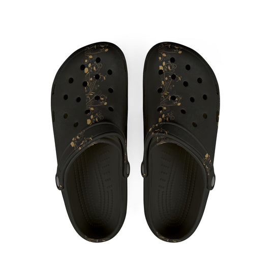 Black Speckle EVA Foam Clogs — Lightweight Slip-On Garden & Casual Shoes