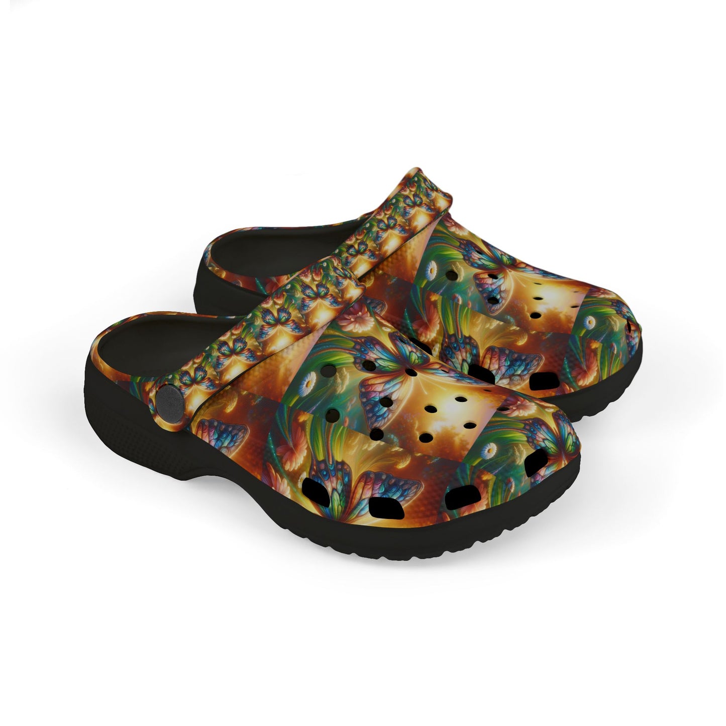 Colorful Butterfly Clogs for Kids - Fun Summer Footwear, Garden Play Shoes, Gift for Children, Holiday Essentials, Everyday Comfort