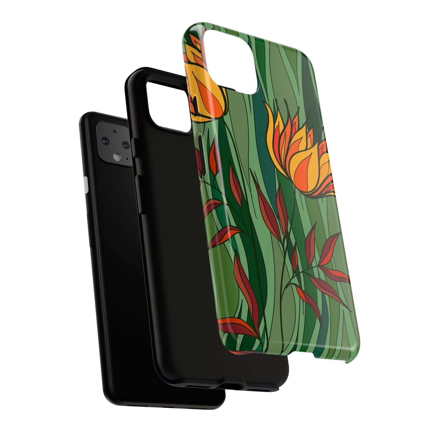 Vibrant Floral Phone Case, Nature-Inspired Tough Case, Eco-Friendly Cover, Unique Gift for Nature Lovers, Spring Decor