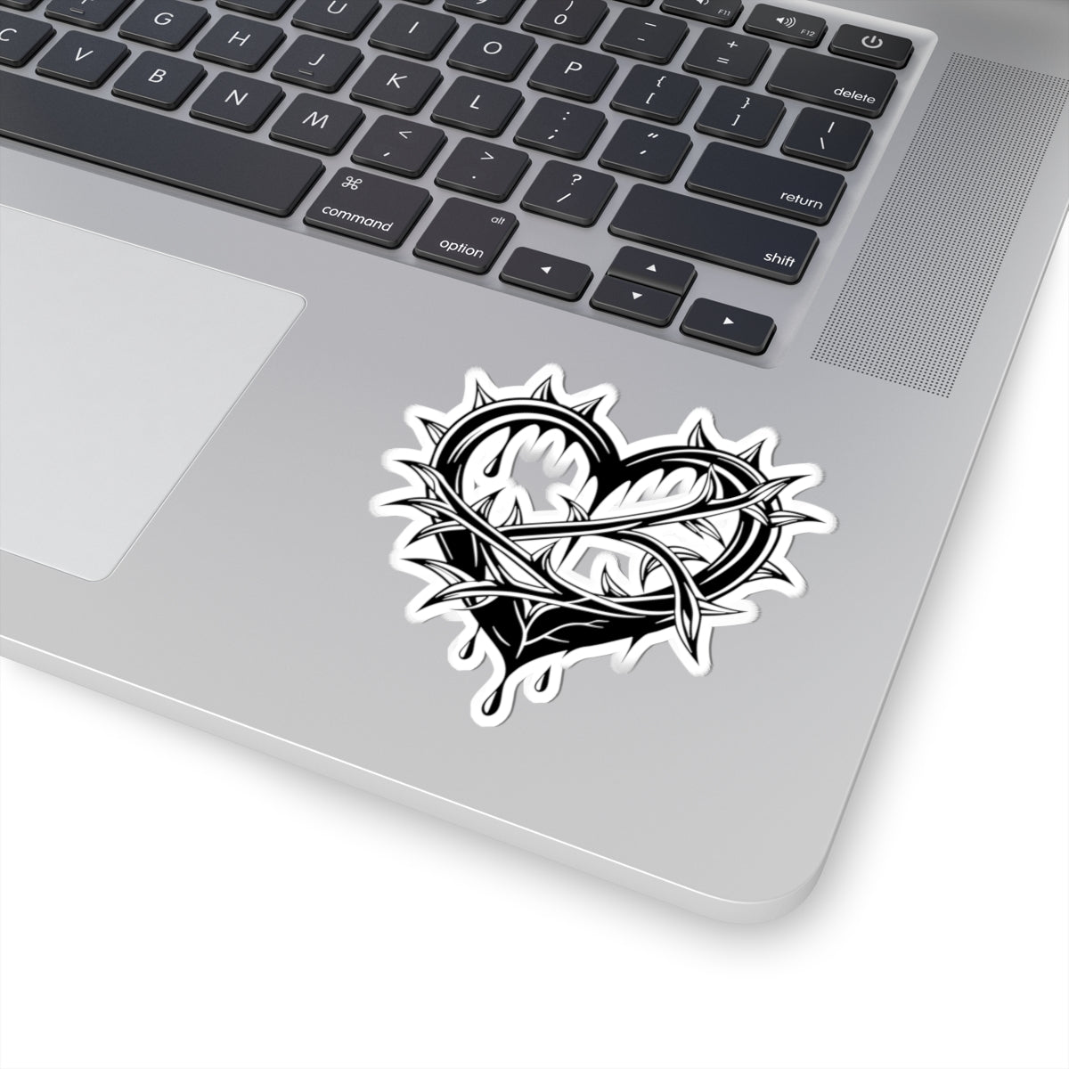 Gothic Heart Kiss-Cut Stickers | Edgy Decor, Laptop Stickers, Gift for Her, Alternative Art, Emo Vibes