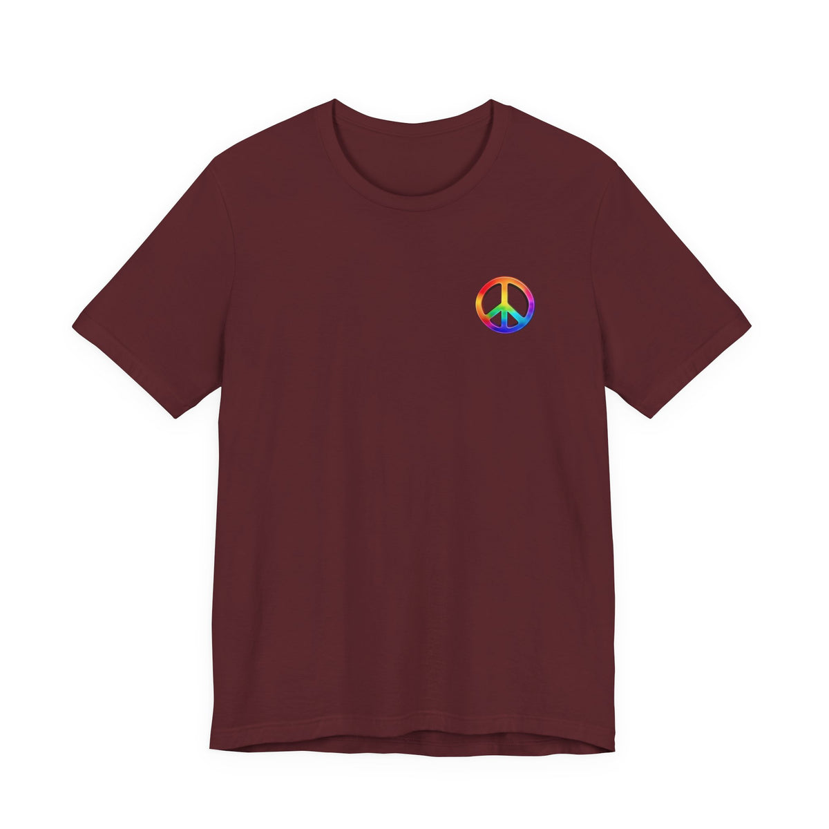 Peace Sign Tie-Dye Tee — Rainbow Hippie Peace Symbol T-Shirt