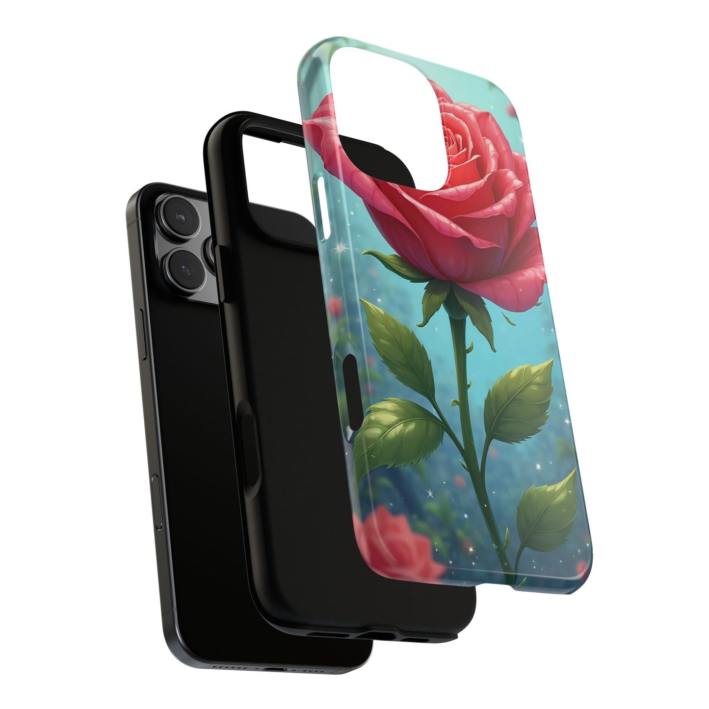 Floral Phone Case, Tough Cases with Elegant Rose Design, Stylish iPhone Cover, Rose Flower Gift for Nature Lovers, Unique Mobile Accessories