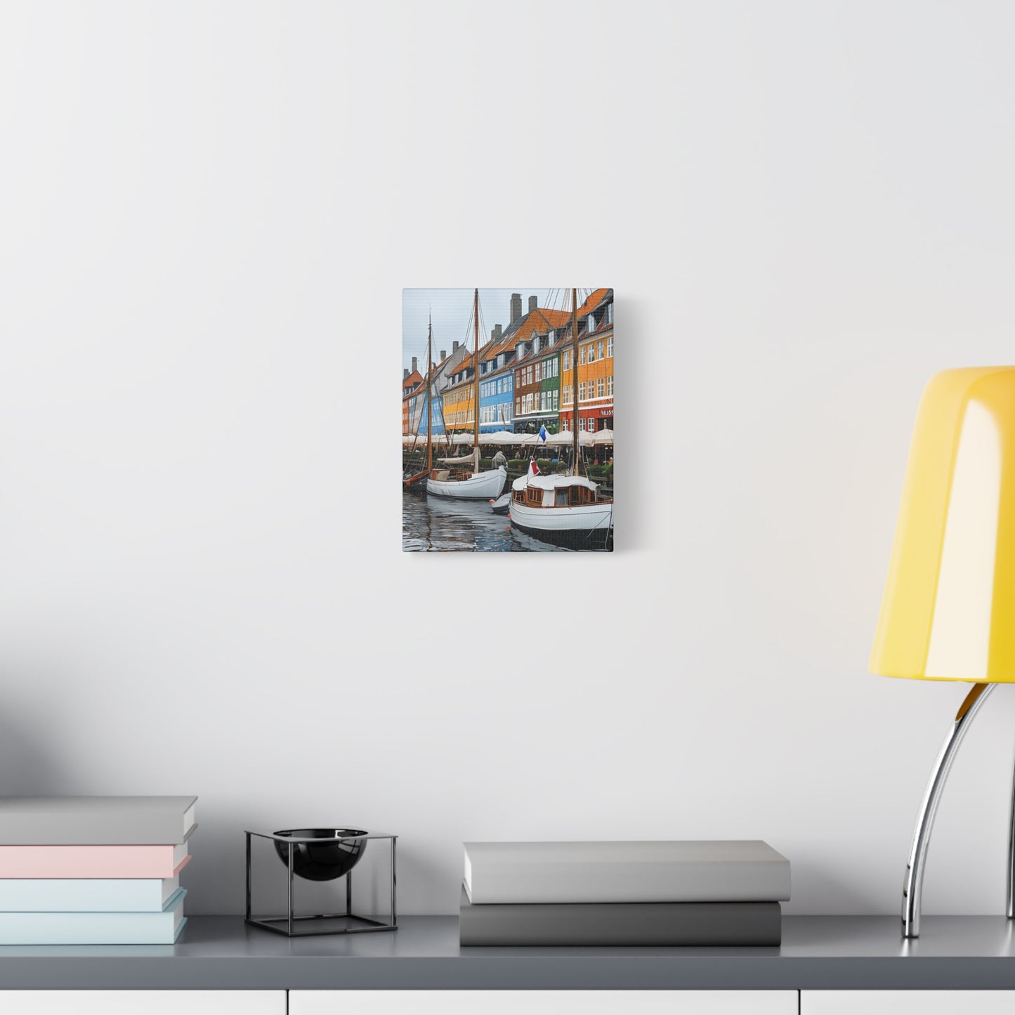 Coastal Canvas Print, Vibrant Harbor Art, Nautical Home Decor, Gift for Sailors, Maritime Wall Art