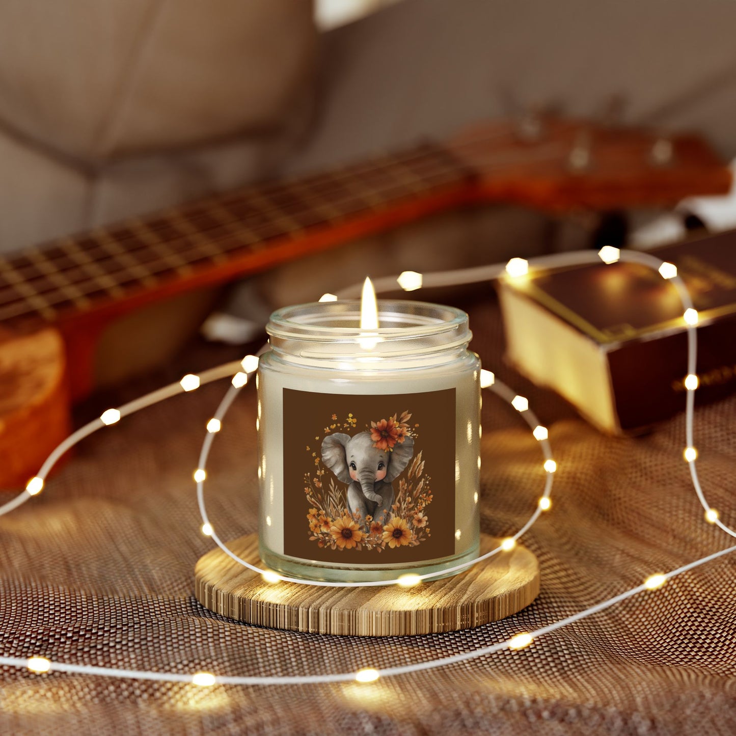 Whimsical Elephant Scented Candle - Coconut Apricot Wax for Home Decor, Gifts, Relaxation, Baby Showers, Birthday Celebrations