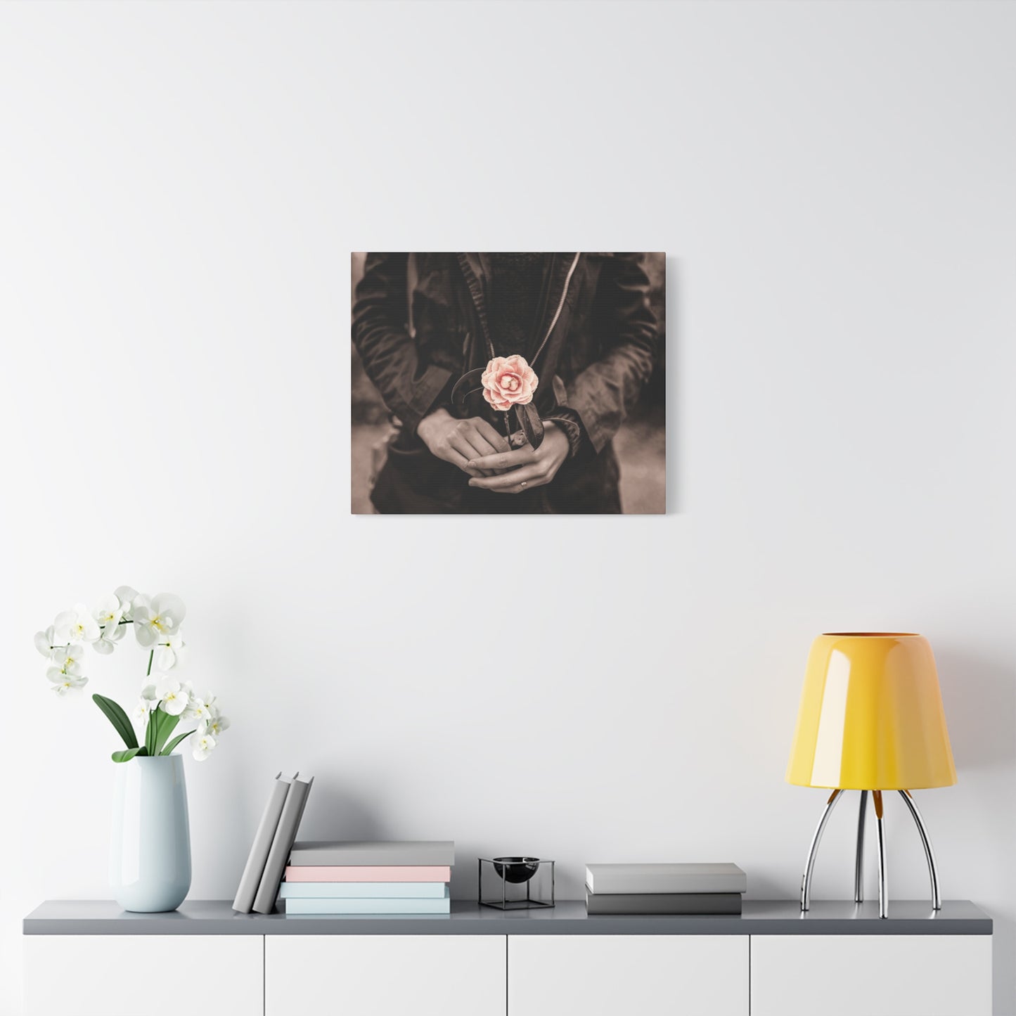 Floral Art Canvas Wall Decor, Modern Home Accent, Gift for Her, Office Decor, Inspirational Artwork