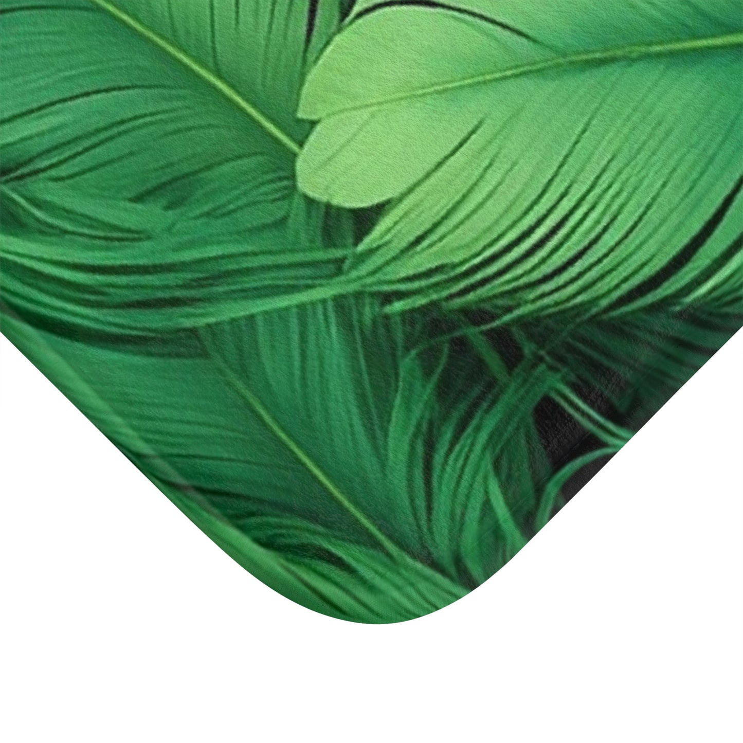 Tropical Leaves Bath Mat - Green Leaf Decor, Bathroom Essentials, Tropical Home Decor, Nature Inspired Gift, Spa Vibes