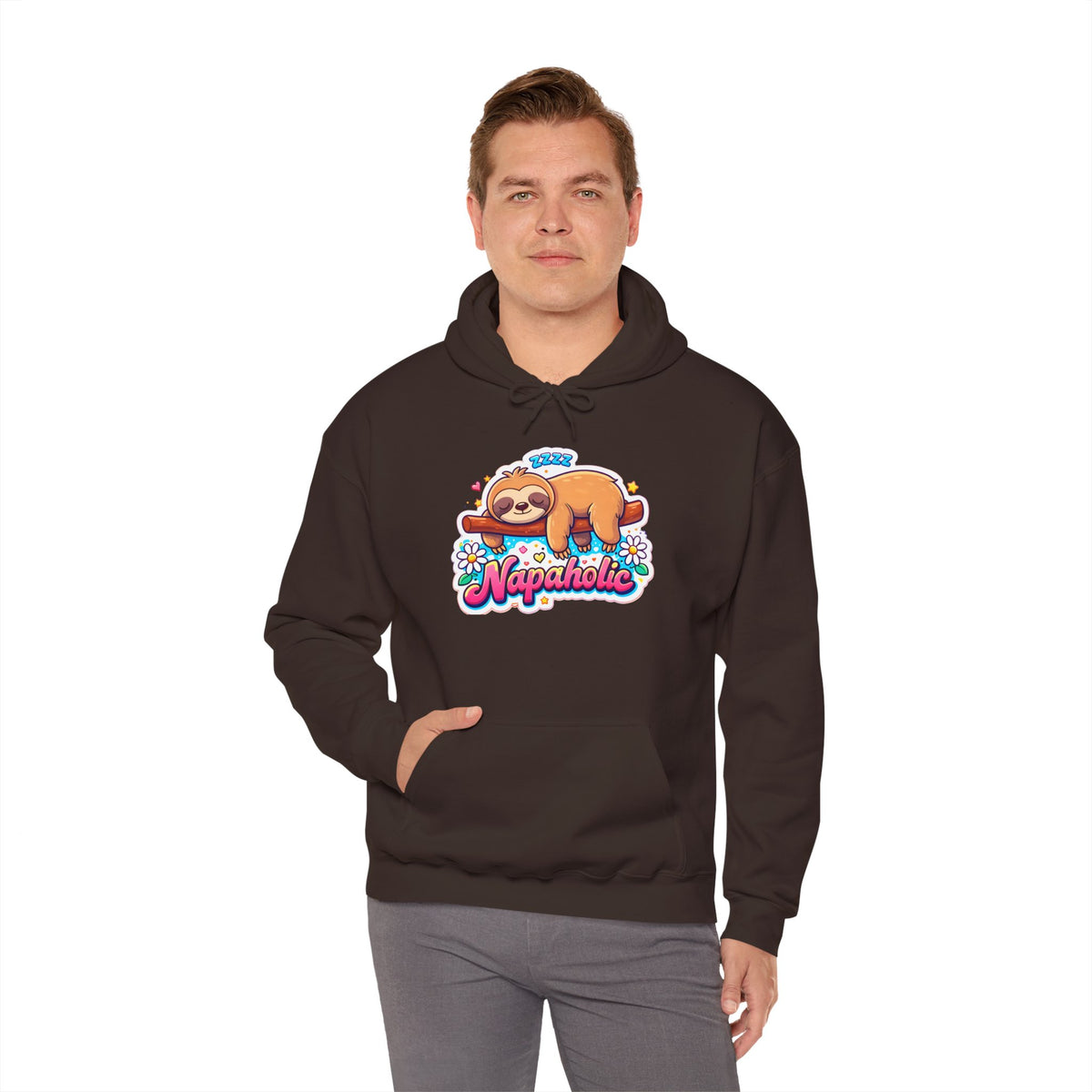 Napaholic Sloth Hoodie — Cute Sleepy Sloth Graphic Sweatshirt