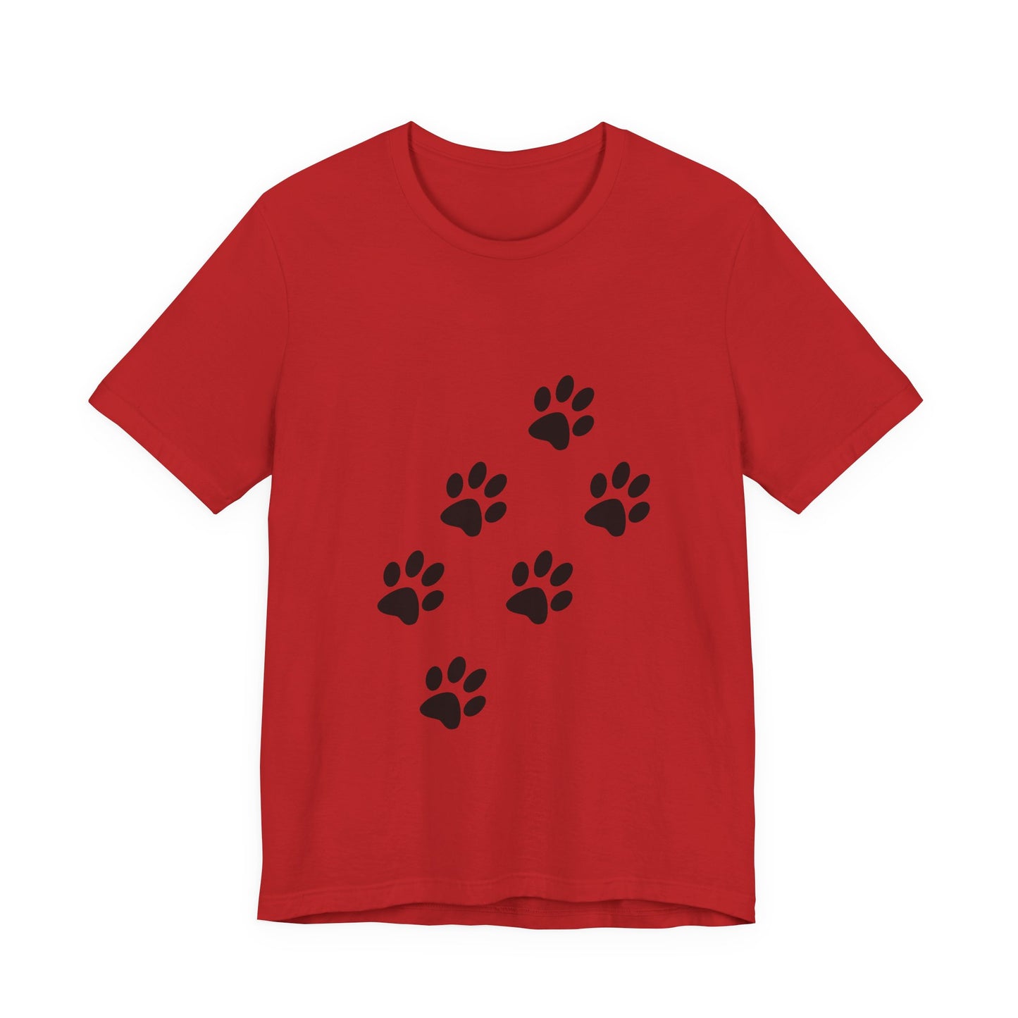 Paw Print Short Sleeve Tee | Unisex Animal Lover Shirt, Pet Owner Gift, Casual Wear, Gifts for Dog Lovers, Comfortable T-Shirt