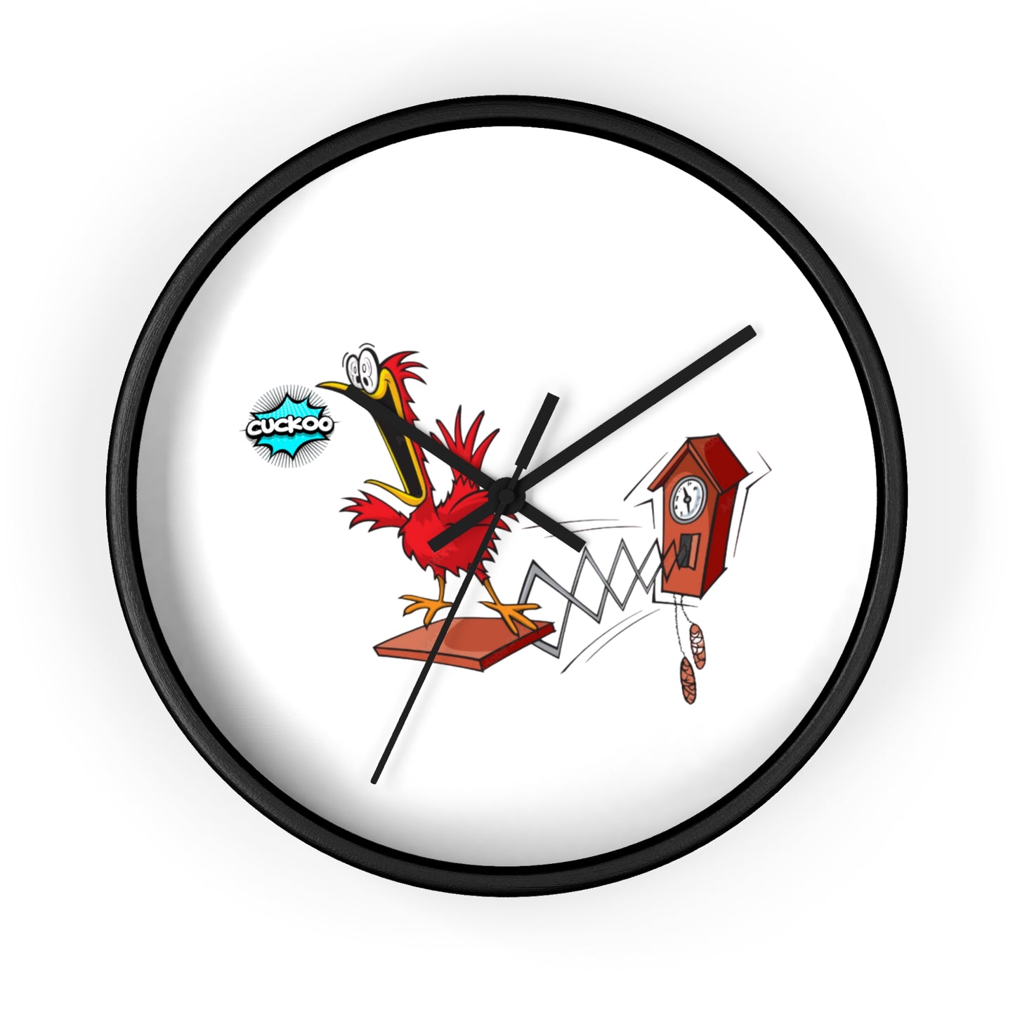 Quirky Rooster Cuckoo Wall Clock, Fun Home Decor
