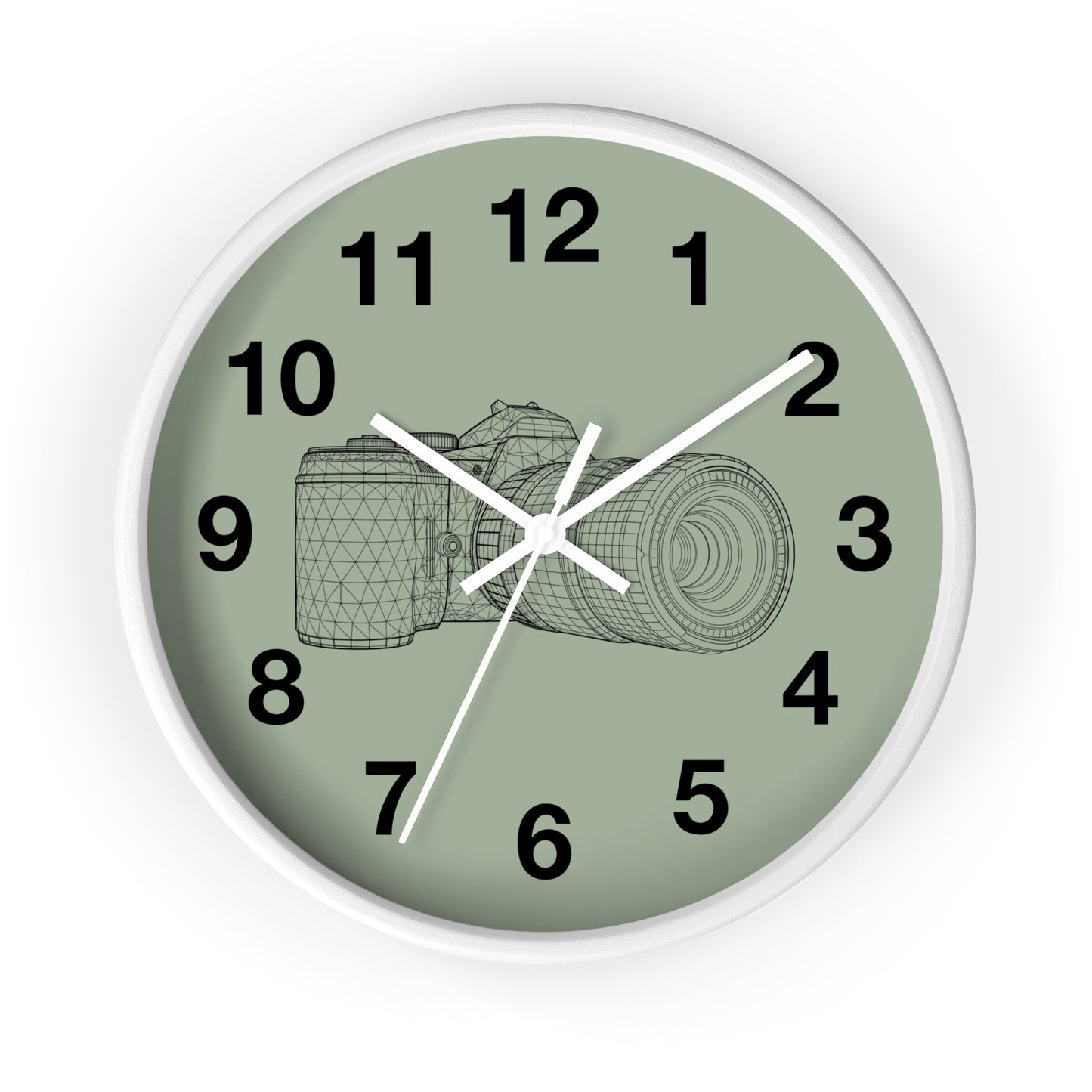 Photography Themed Wall Clock, Unique Gift for Photographers, Blue Clock, Home Decor, Creative Wall Art, Photography Lover