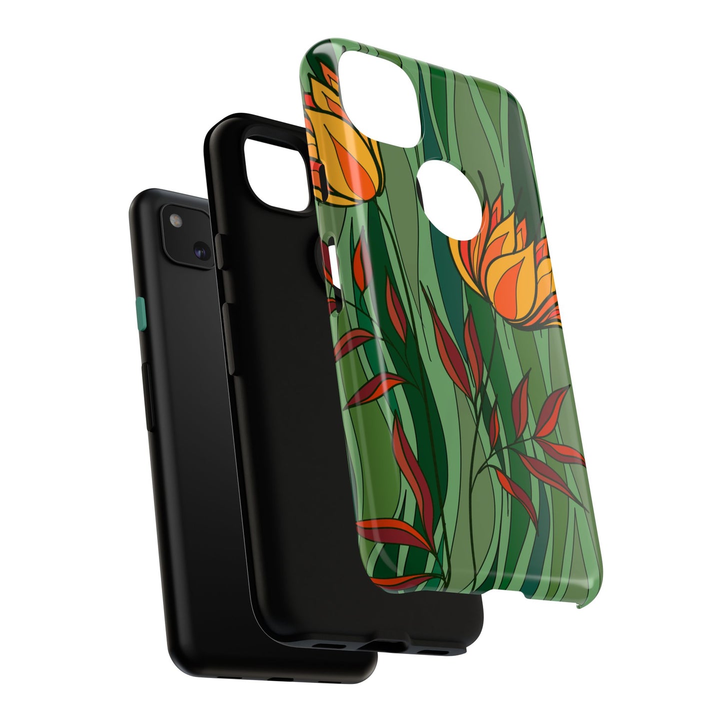 Vibrant Floral Phone Case, Nature-Inspired Tough Case, Eco-Friendly Cover, Unique Gift for Nature Lovers, Spring Decor
