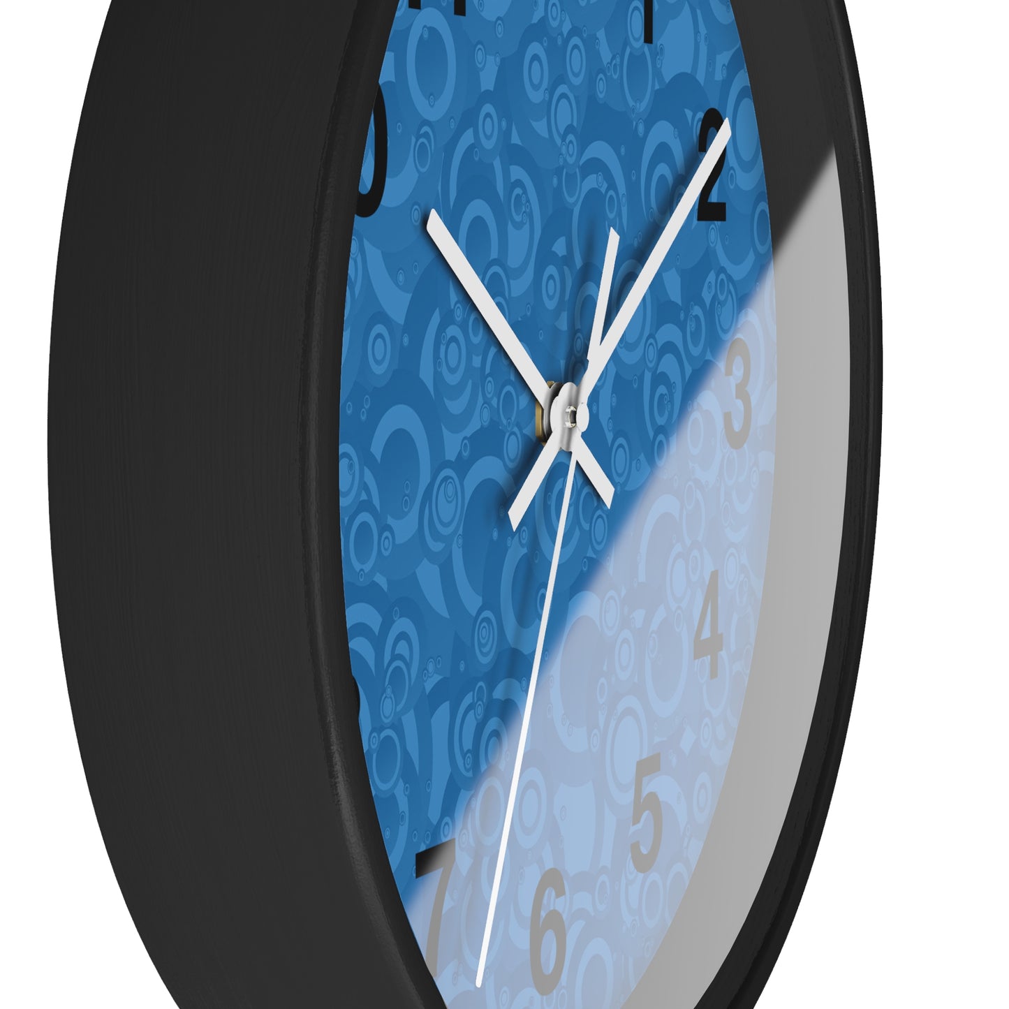 Modern Blue Pattern Wall Clock - Home Decor, Unique Timepiece, Gift Idea, Stylish Wall Art, Office Decor