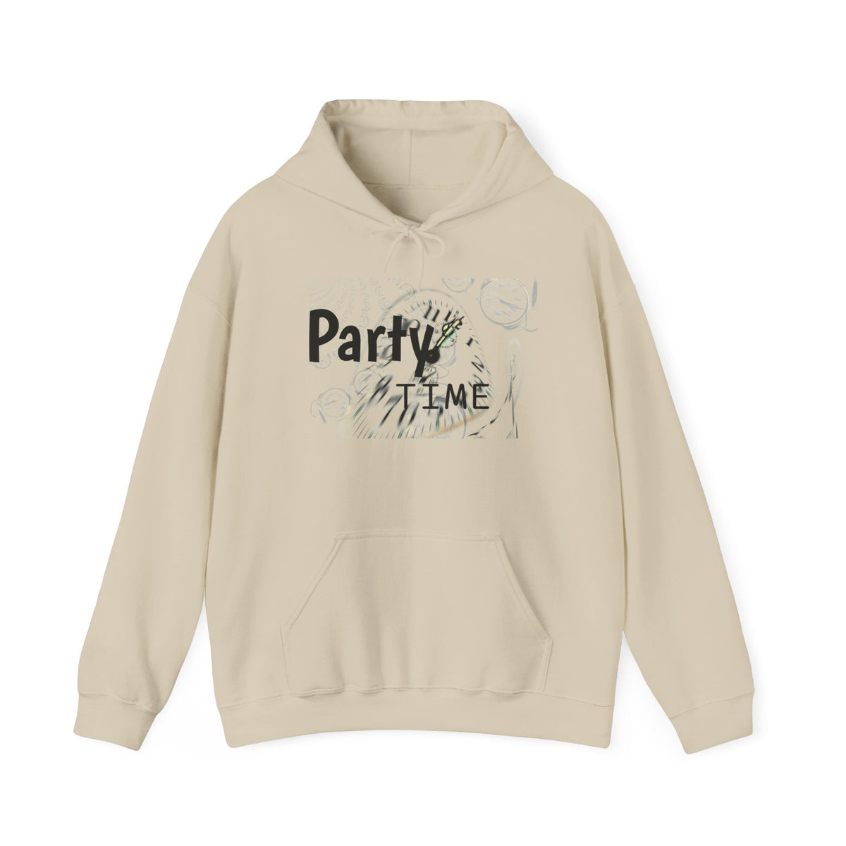 Party Time Unisex Hooded Sweatshirt, Fun Casualwear, Comfortable Gift, Perfect for Celebrations, Party-Outfit Essential