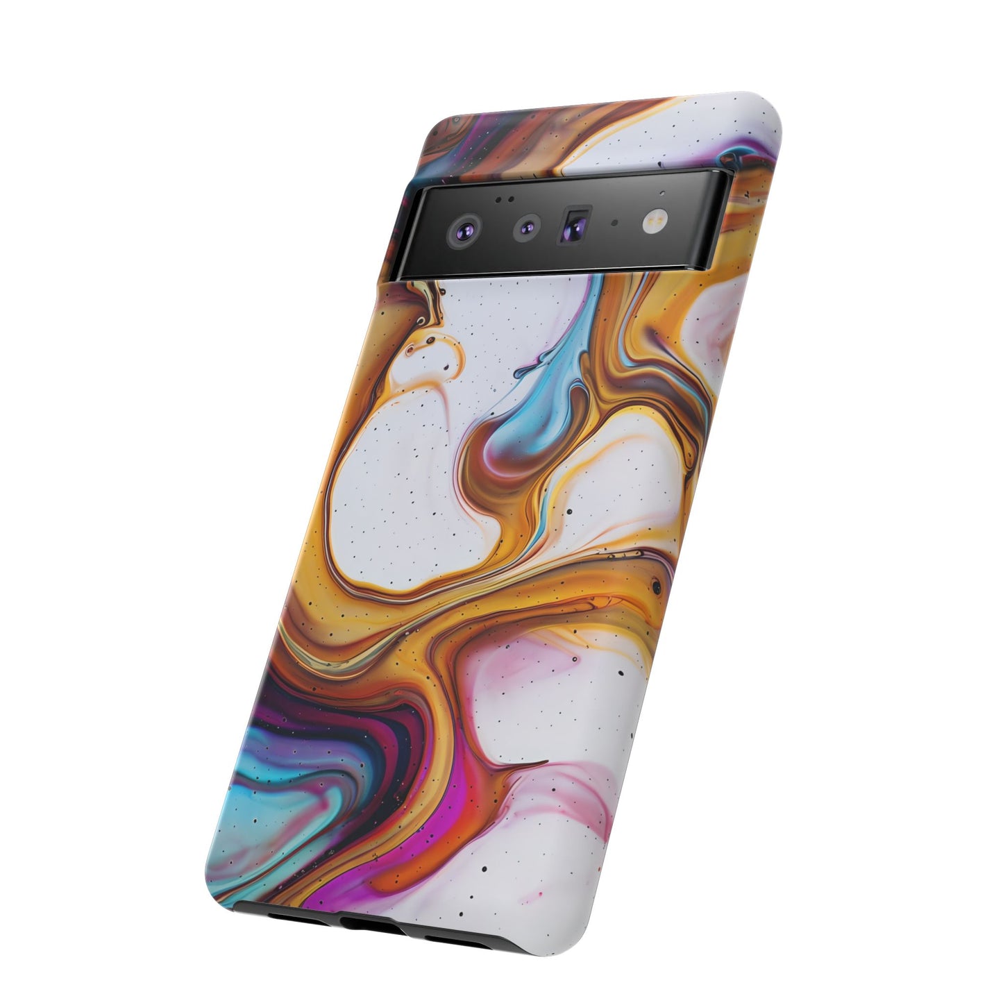 Artistic Phone Case, Tough Cases with Colorful Marble Design