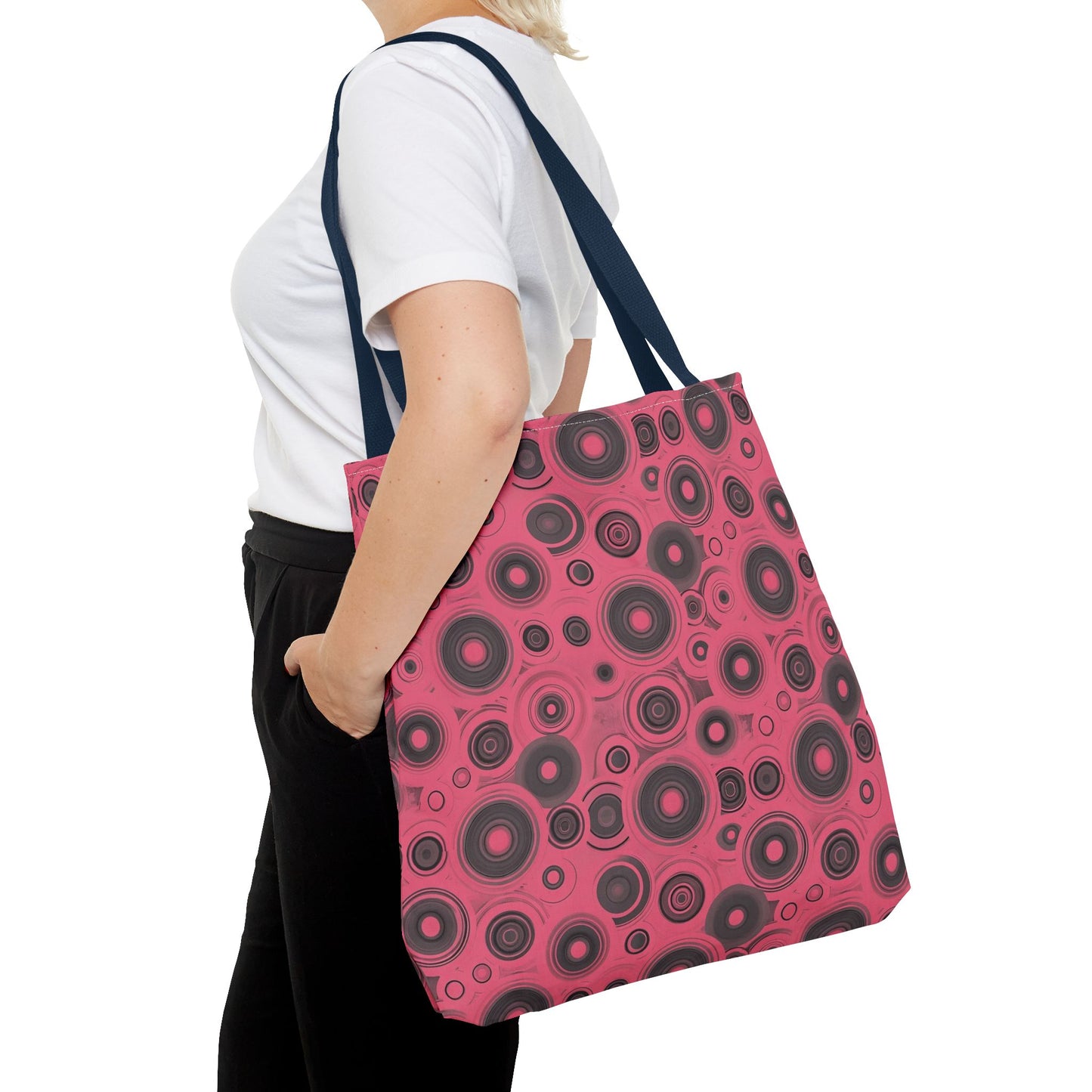 Colorful Retro Tote Bag, Stylish Beach Bag, Shopping Tote