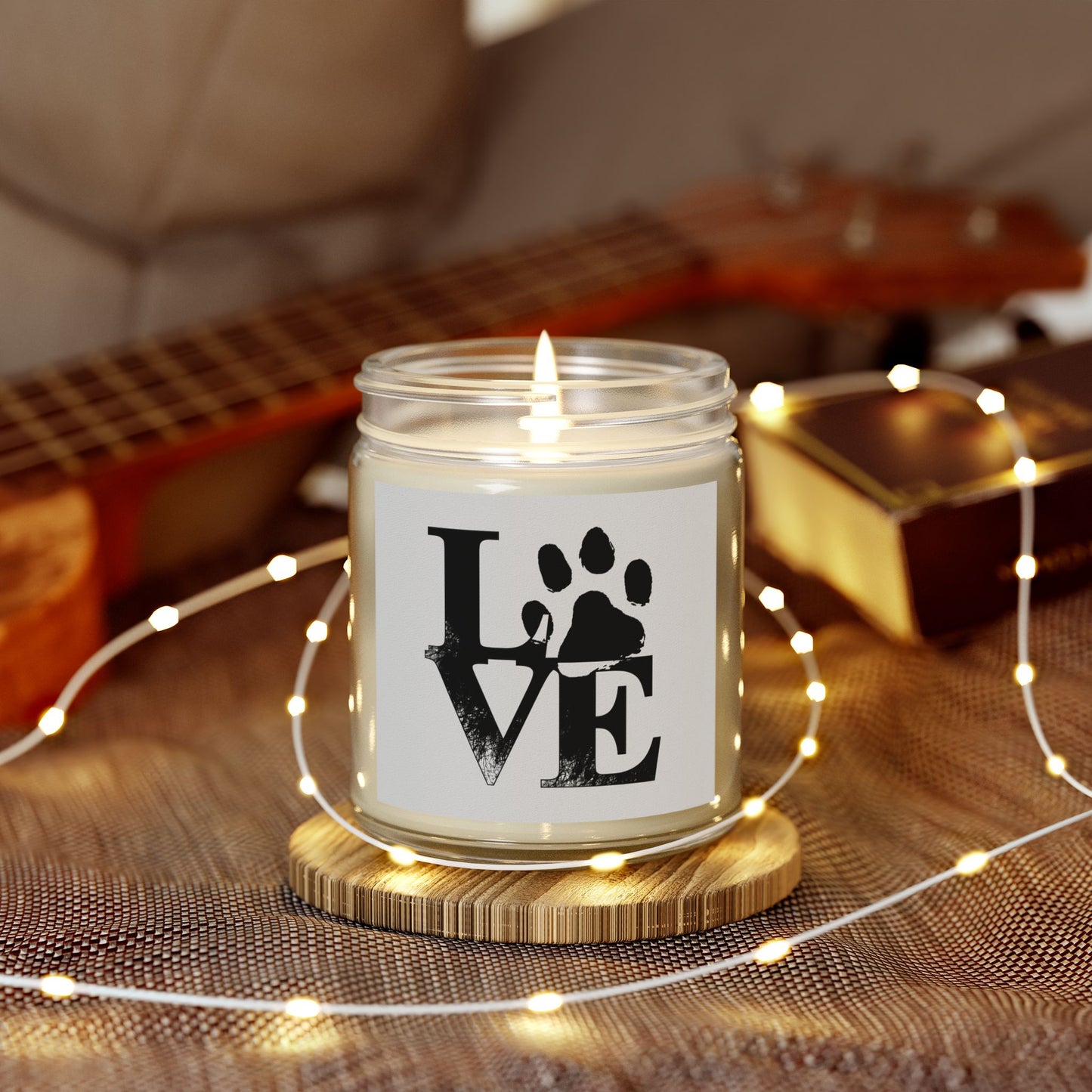 Pet Love Scented Candles - Coconut Apricot Wax for Dog Lovers, Gift for Pet Owners, Home Decor, Cozy Atmosphere, Valentine's Day