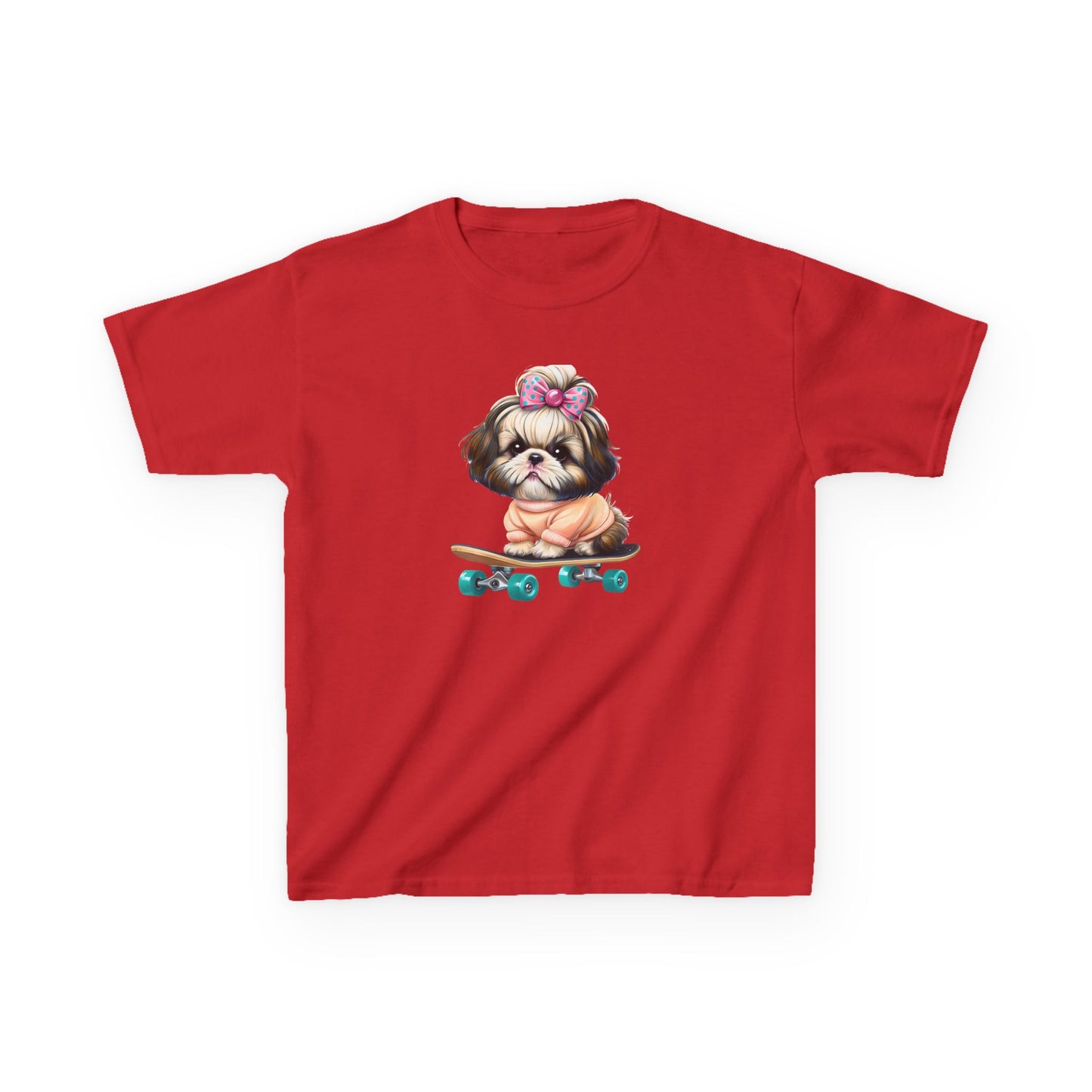Cute Puppy Skateboard Kids Tee