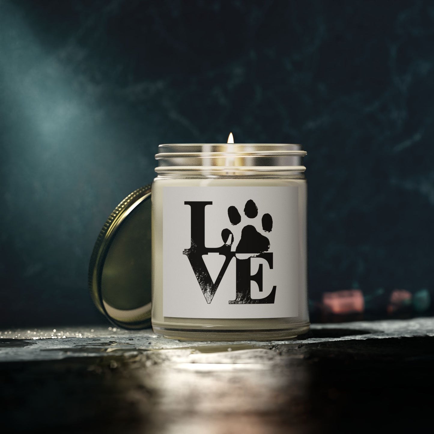 Pet Love Scented Candles - Coconut Apricot Wax for Dog Lovers, Gift for Pet Owners, Home Decor, Cozy Atmosphere, Valentine's Day