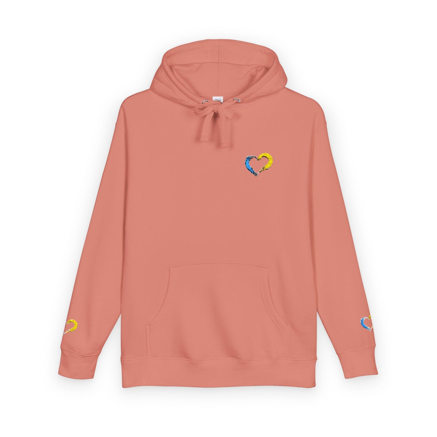 Colorful Heart Unisex Fleece Hoodie | Cozy Gift for Friends, Valentine's Day, Anniversary, Casual Wear, Spring Fashion