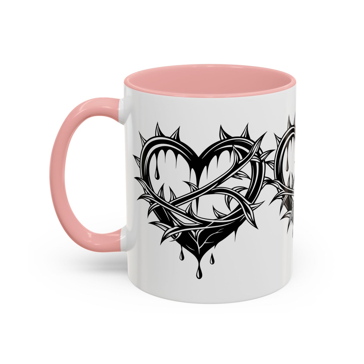 Gothic Heart Mug, Unique Art Coffee Cup for Gifting, Gothic Home Decor, Perfect for Friends, Gothic Style Drinkware