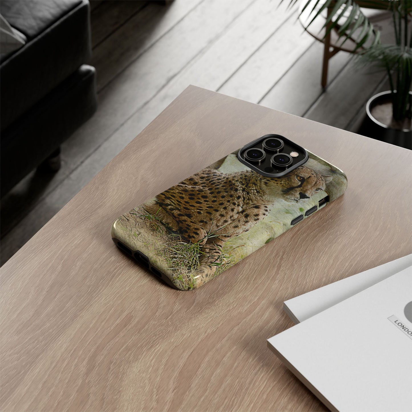 Cheetah Phone Case, Tough Cases, Animal Lover Gift, Wildlife Protection, Eco-Friendly Mobile Cover, Unique Phone Accessory