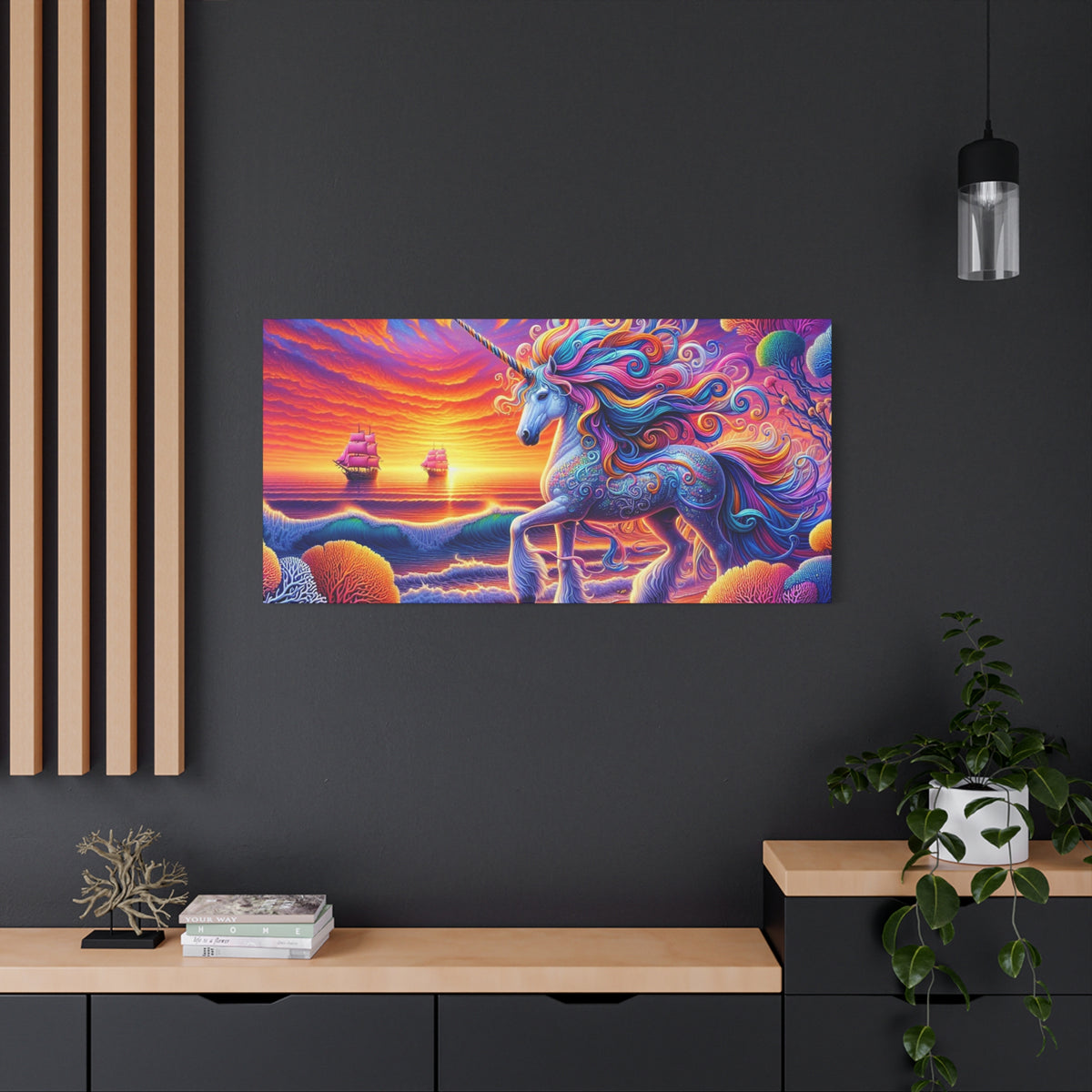 Matte Canvas, Stretched, 1.25" Unicorn