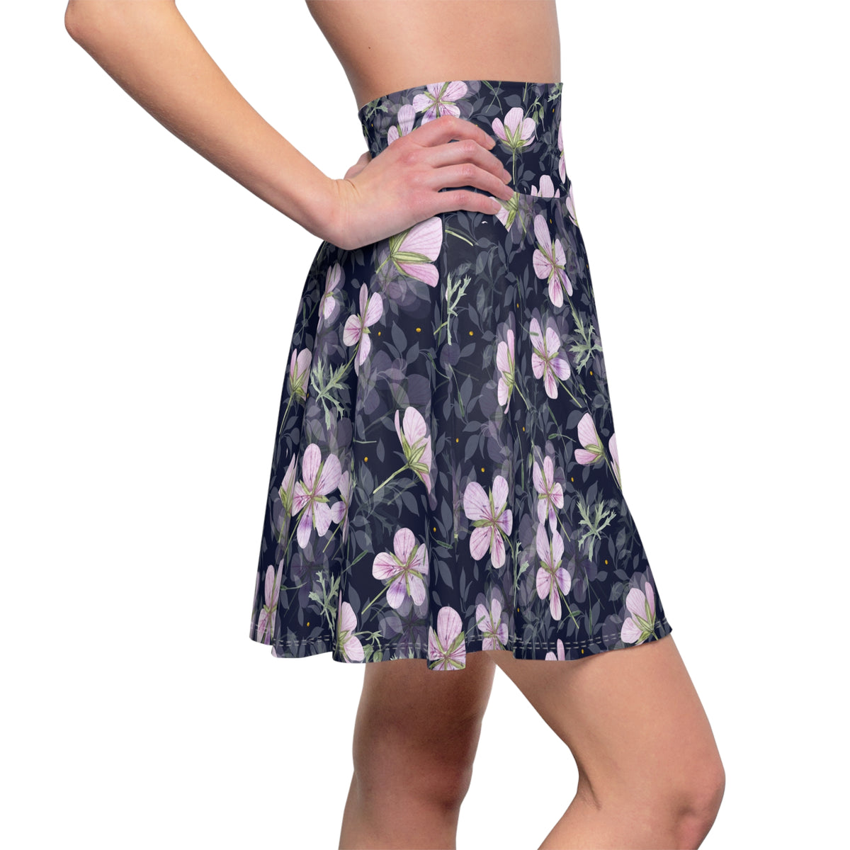 Floral Women's Skater Skirt, Feminine Aesthetic Skirt, Spring Fashion, Birthday Gift, Casual Wear, Boho Style