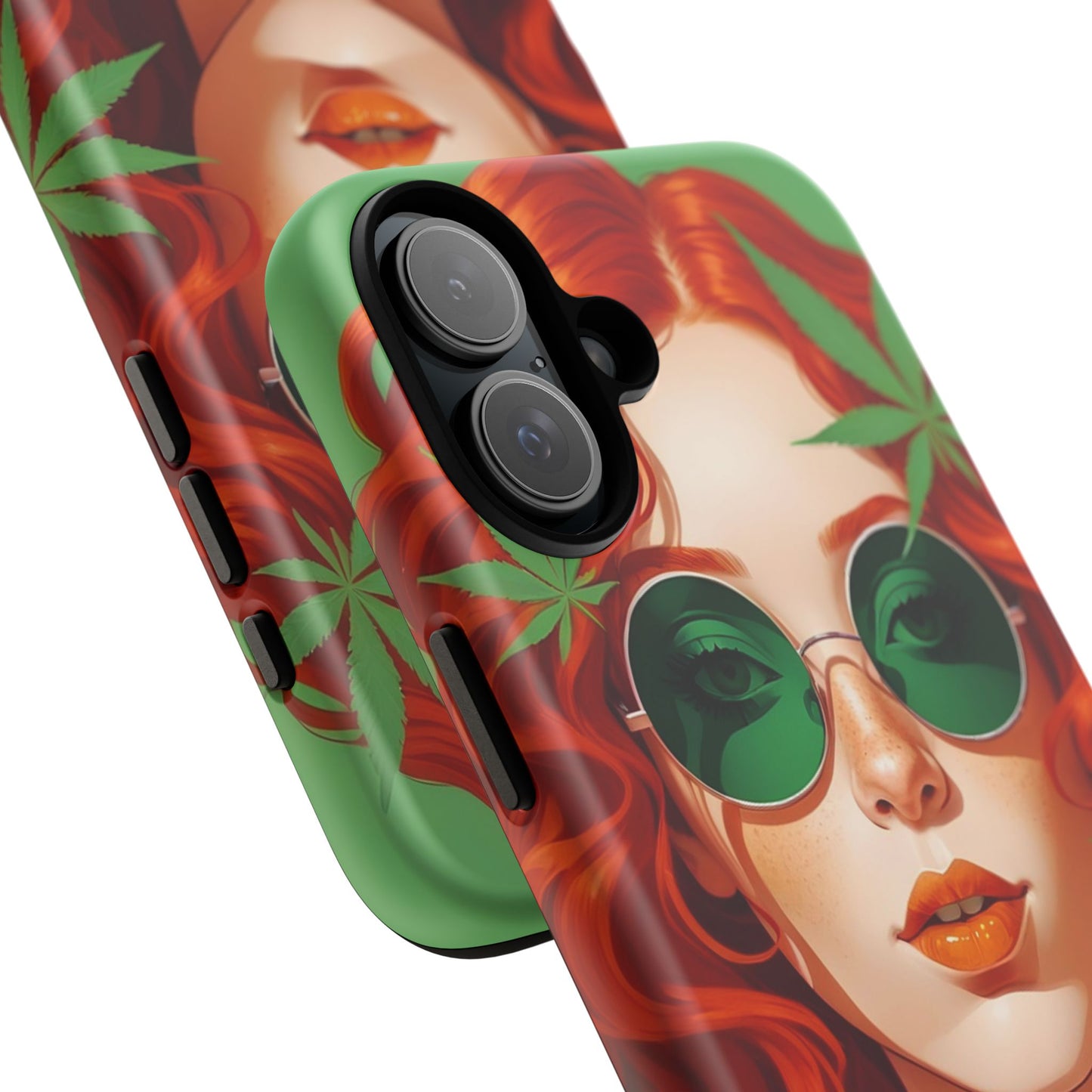 Vibrant Phone Case with Retro Greenery Design, Trendy Case for Casual Look, Gift for Her, Summer Vibes, Unique Phone Accessory